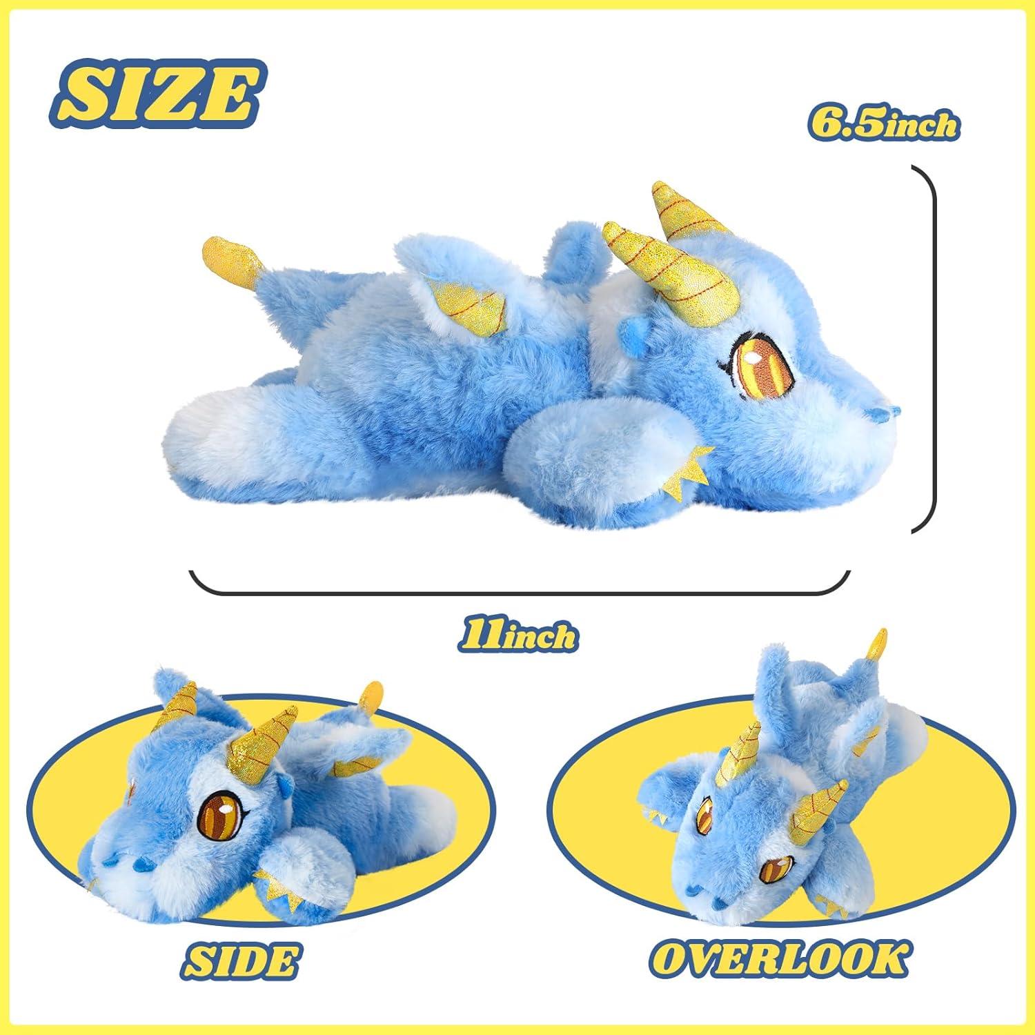 Dragón Azul de Peluche Houwsbaby 28 cm Juguete Volador
