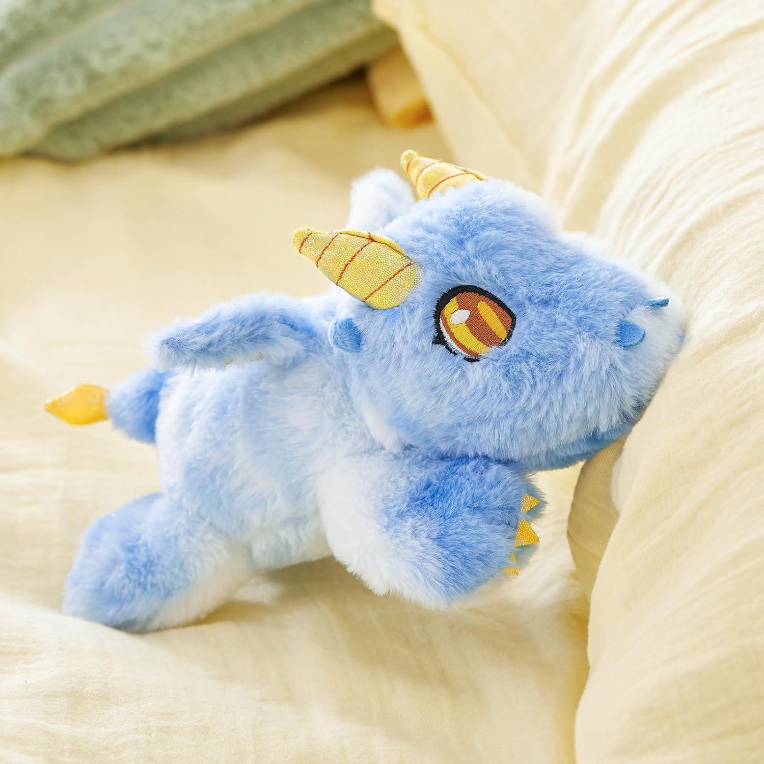 Dragón Azul de Peluche Houwsbaby 28 cm Juguete Volador