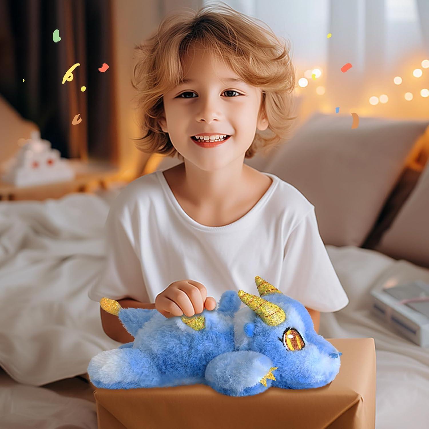 Dragón Azul de Peluche Houwsbaby 28 cm Juguete Volador