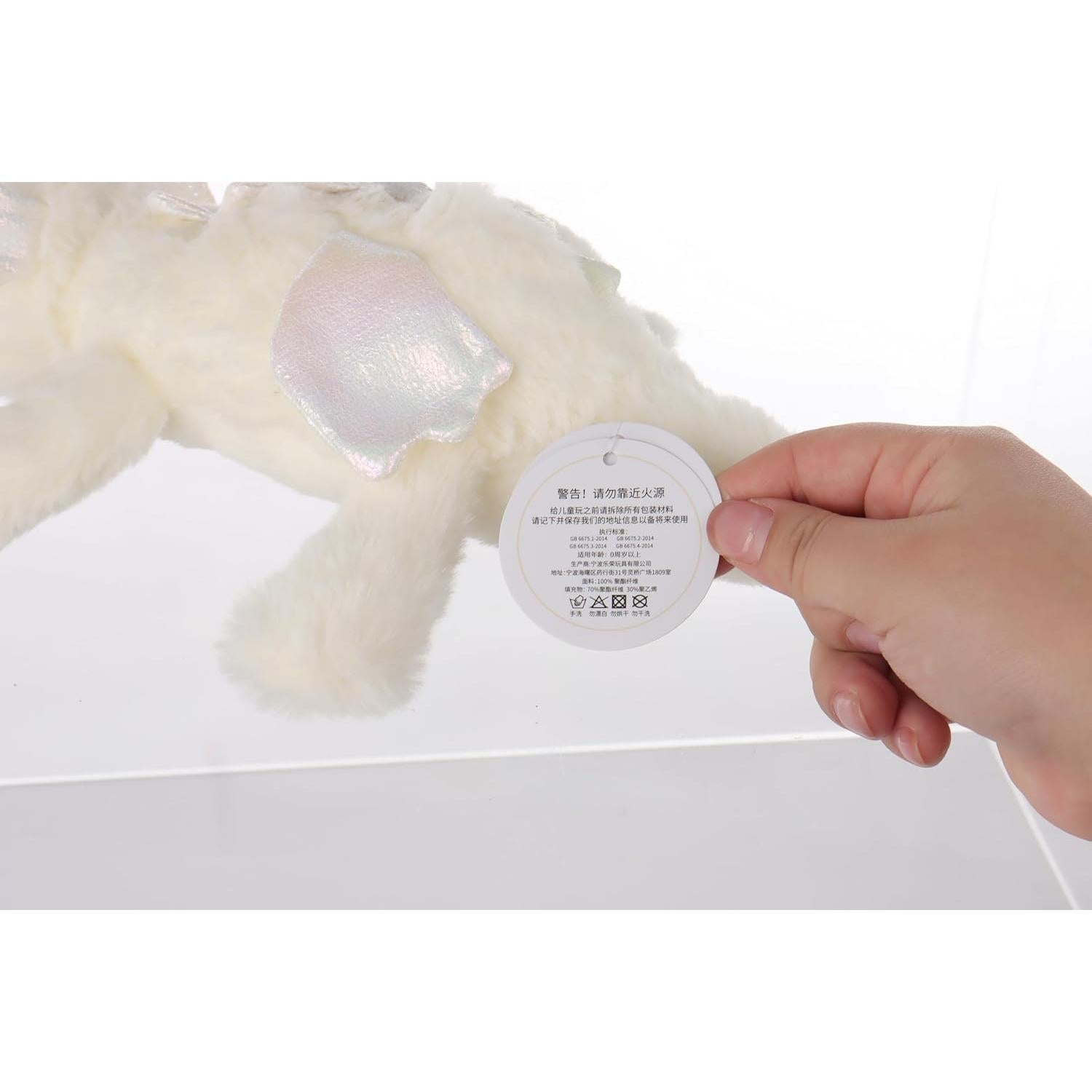 Dragón de Peluche Blanco Apricot Lamb 38 cm para Niños