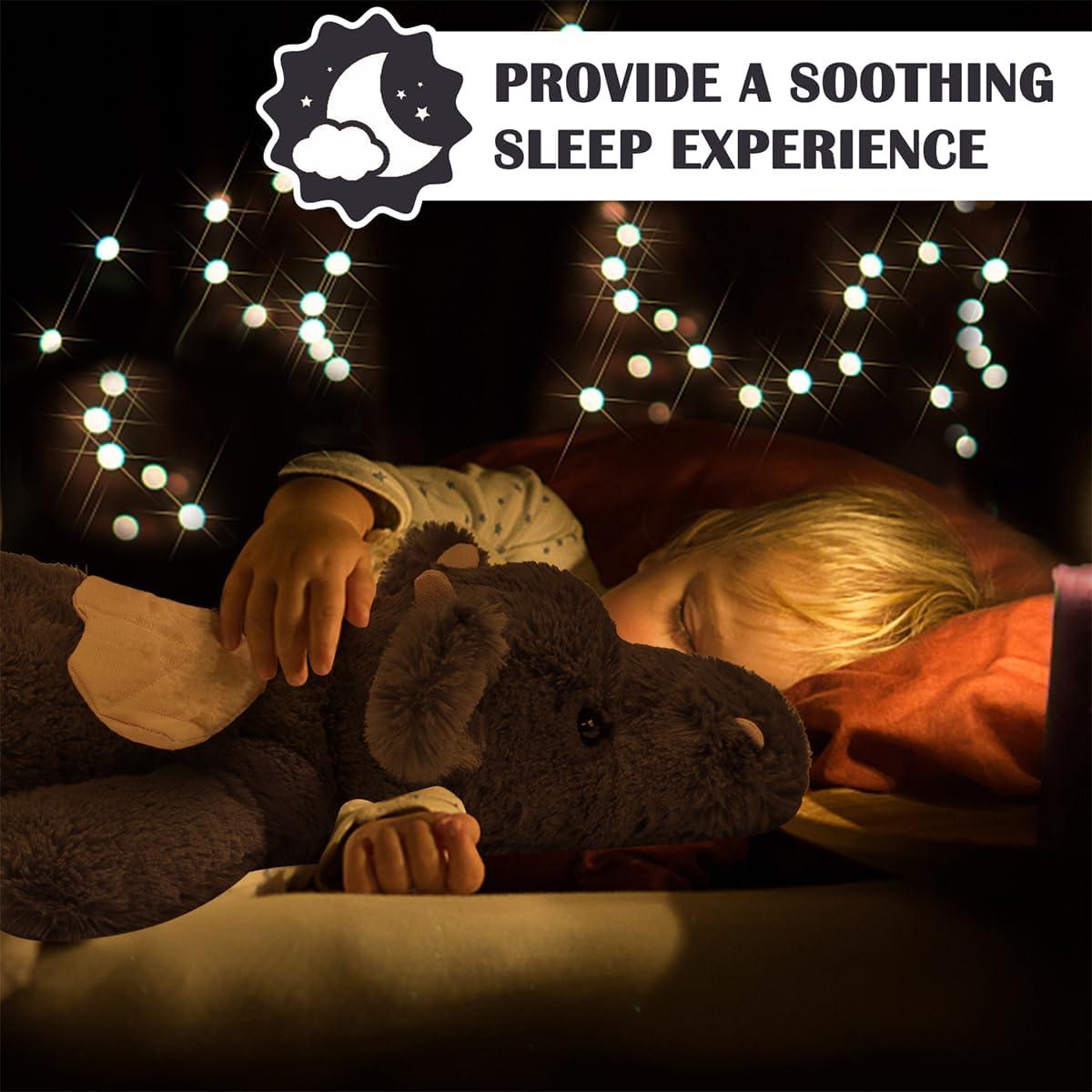 Dragón Negro Peluche Gigante 48 cm Kawaii Almohada Suave