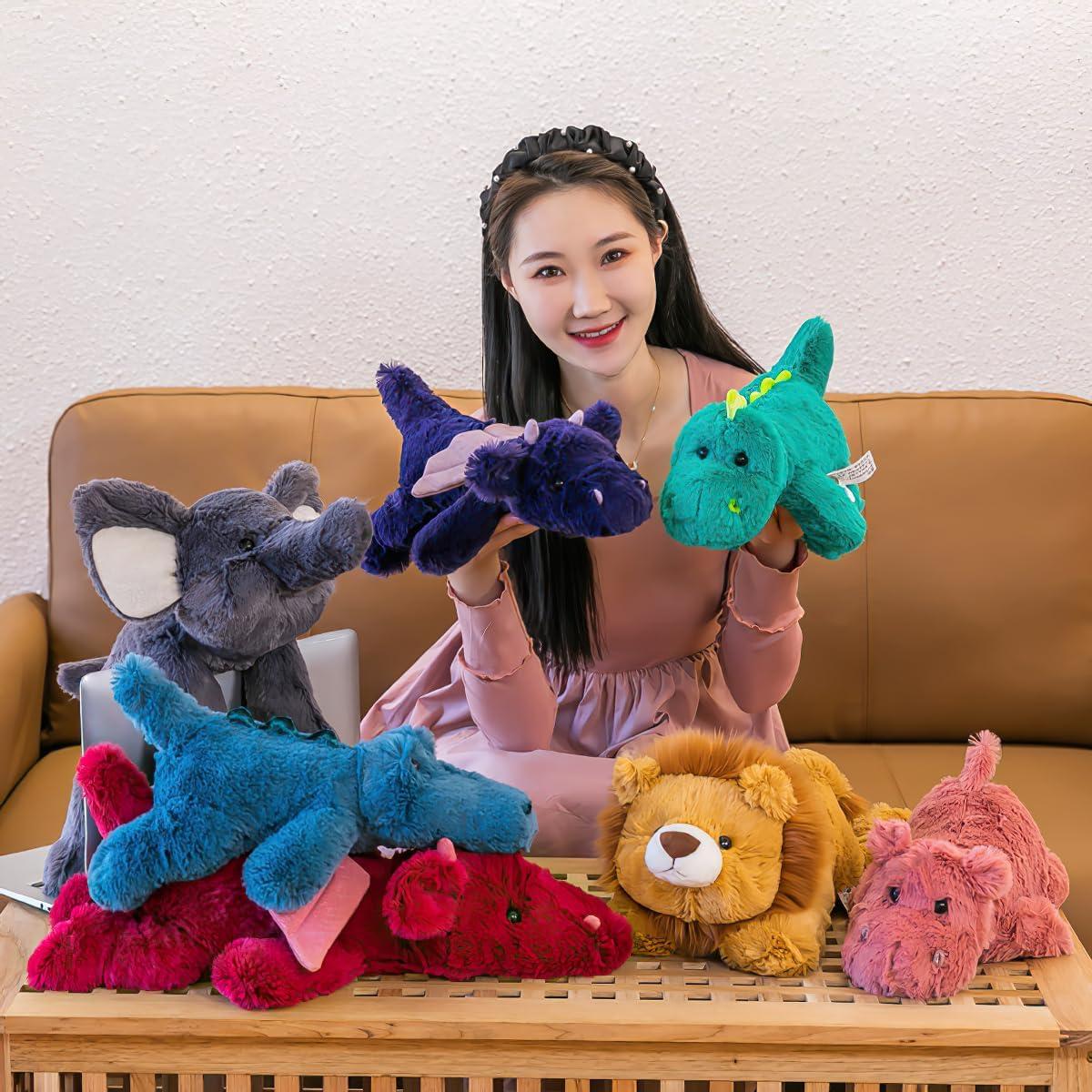 Dragón Negro Peluche Gigante 48 cm Kawaii Almohada Suave