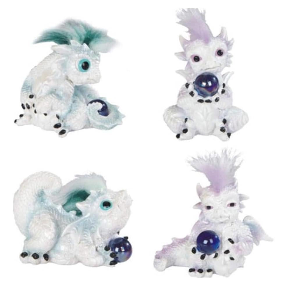 Bebé Dragón Colorido - Juego de 4 - 3 cm Alto