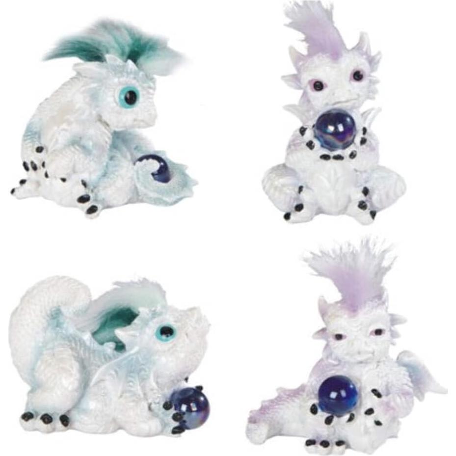 Bebé Dragón Colorido - Juego de 4 - 3 cm Alto