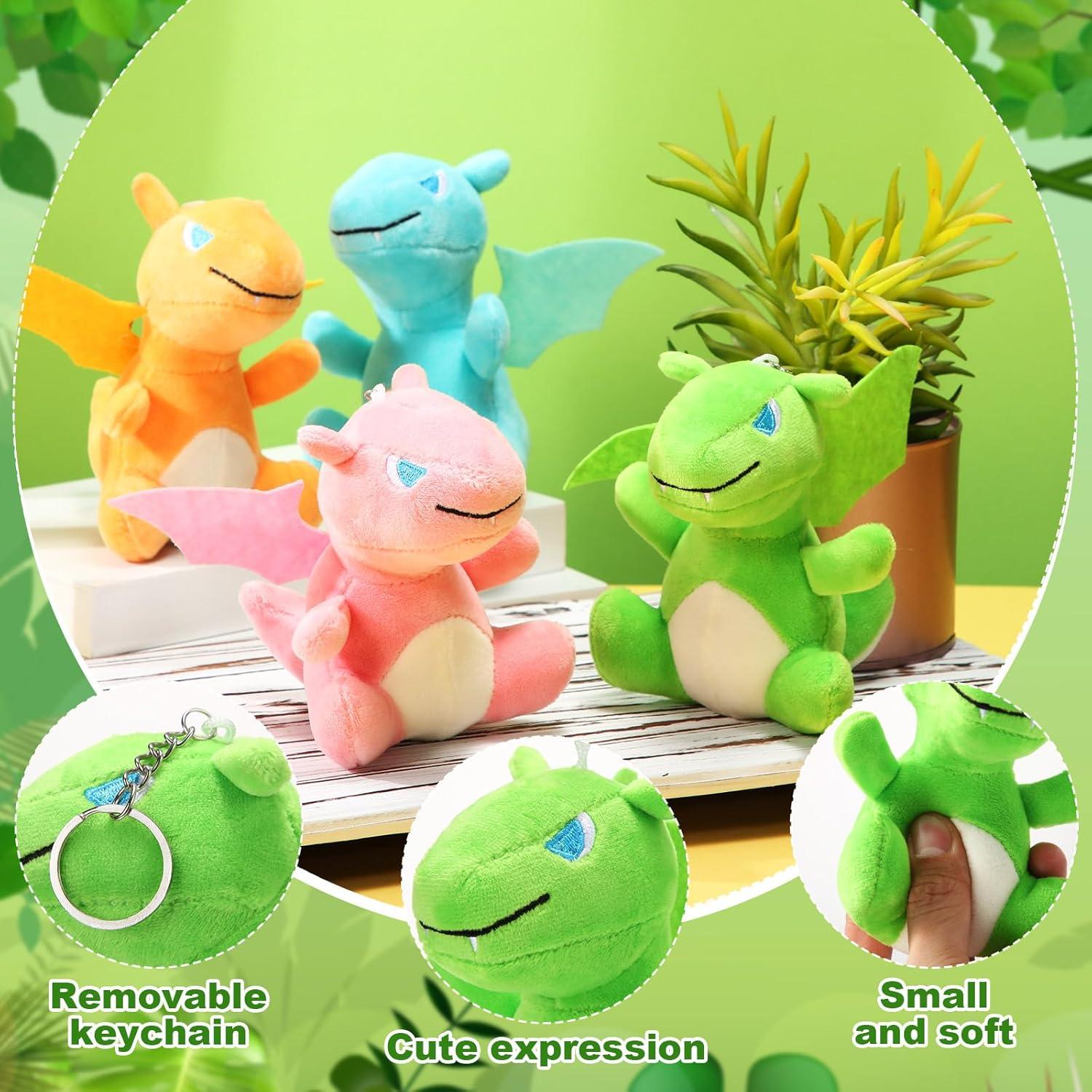 12 Llaveros de Peluche Dragón Siifert 12-14 cm para Regalo