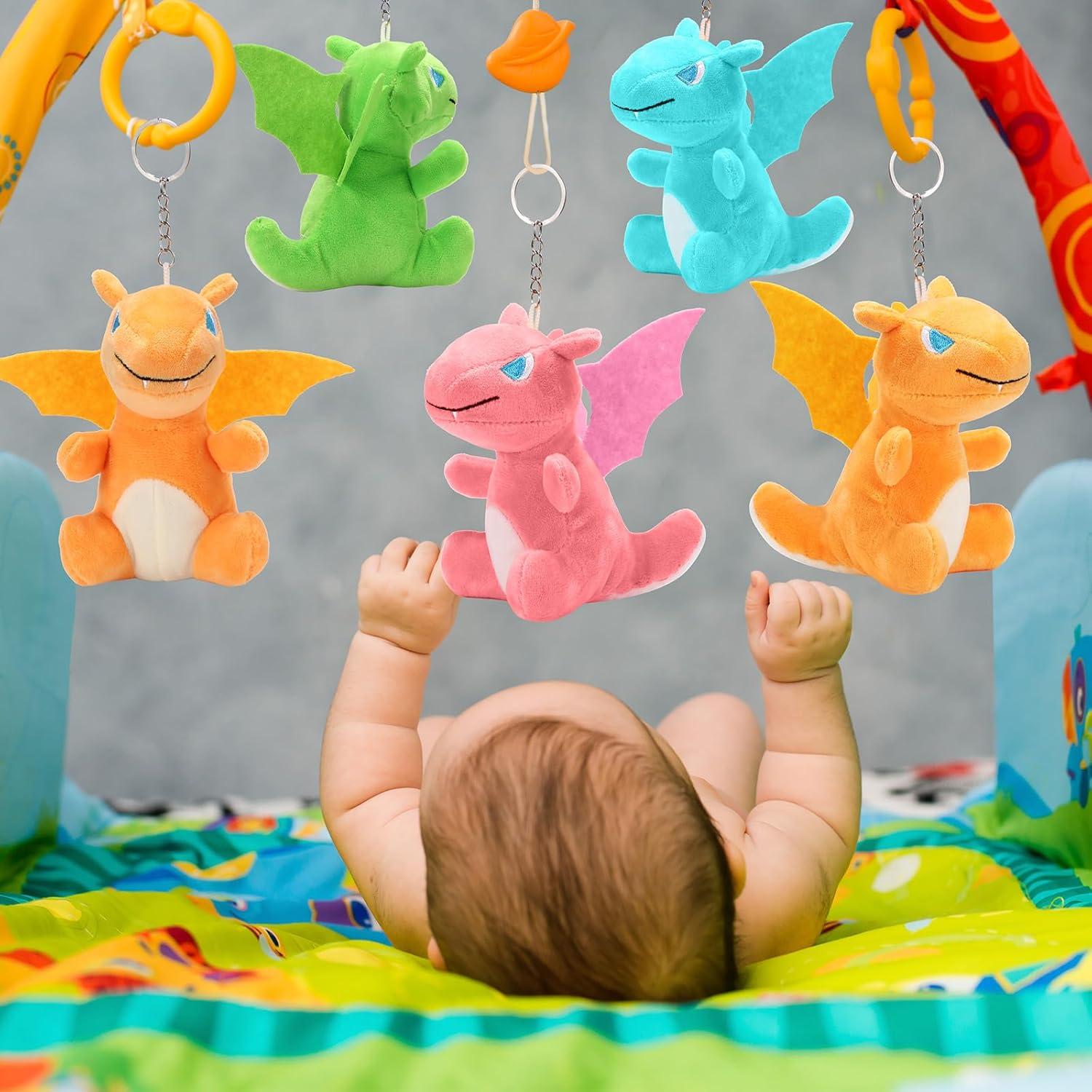 12 Llaveros de Peluche Dragón Siifert 12-14 cm para Regalo