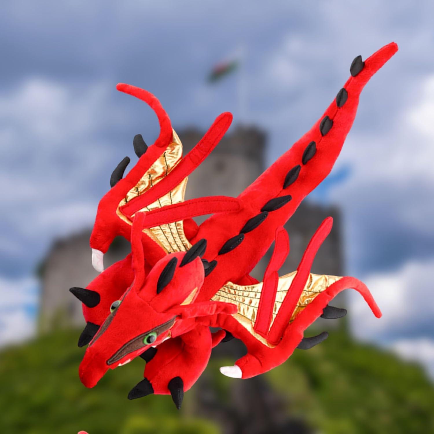 Peluche Dragón Rojo Toy Vault - Grande 38cm - Colección Monstruos