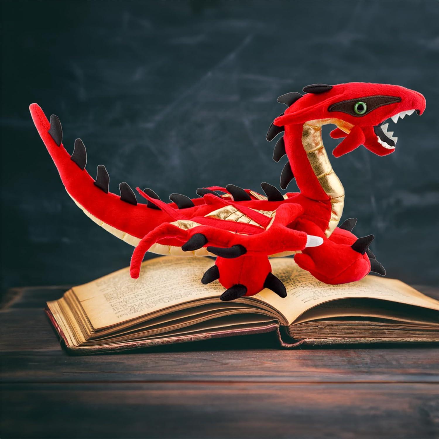 Peluche Dragón Rojo Toy Vault - Grande 38cm - Colección Monstruos