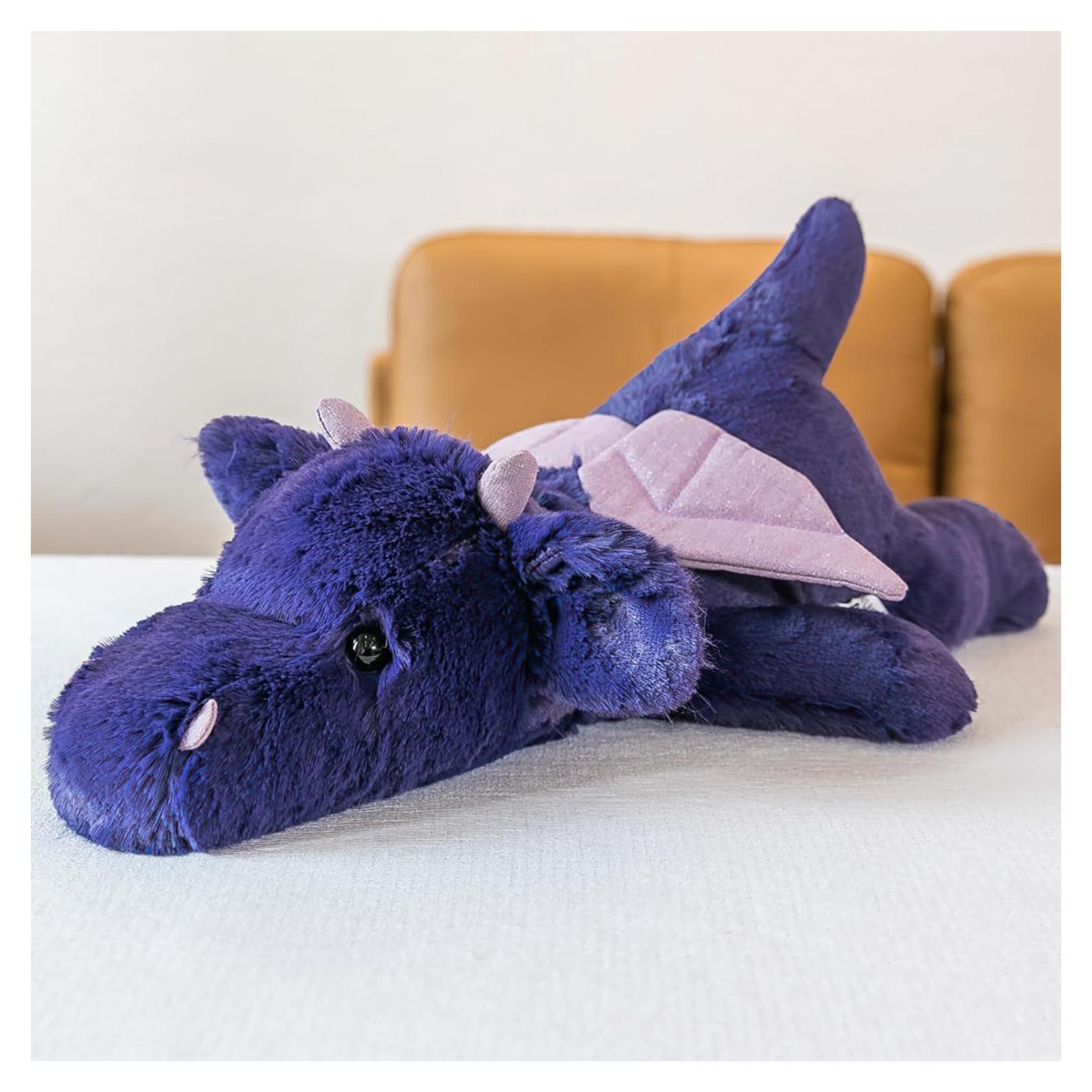 Dragón de Peluche Gigante Gisqis 51.8 cm Púrpura con Peso
