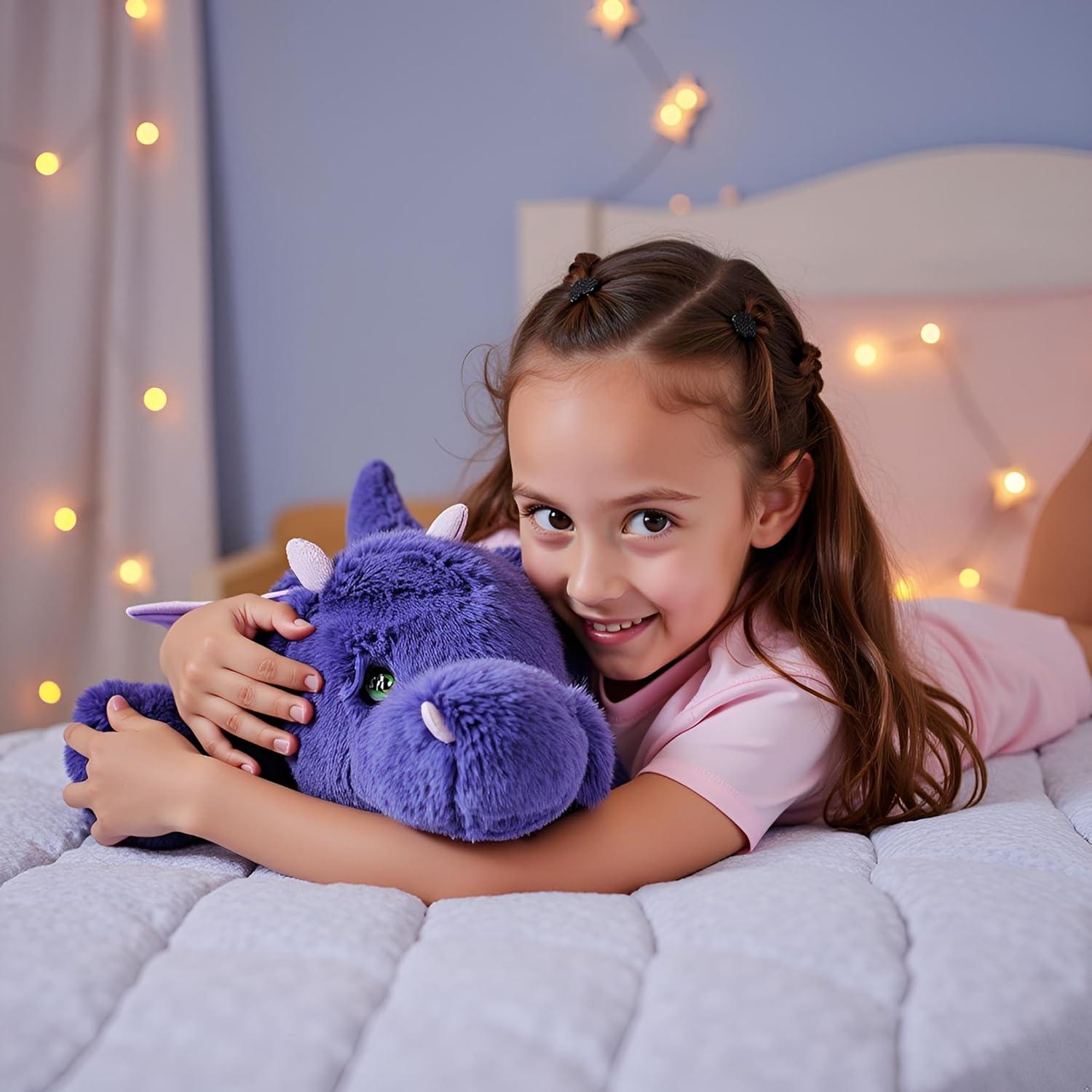 Dragón de Peluche Gigante Gisqis 51.8 cm Púrpura con Peso