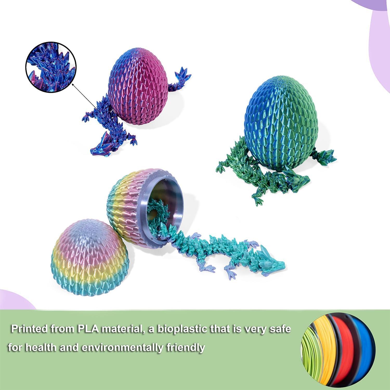 Juguete Antiestrés Huevo de Dragón AKIDA 3D - 2 Piezas