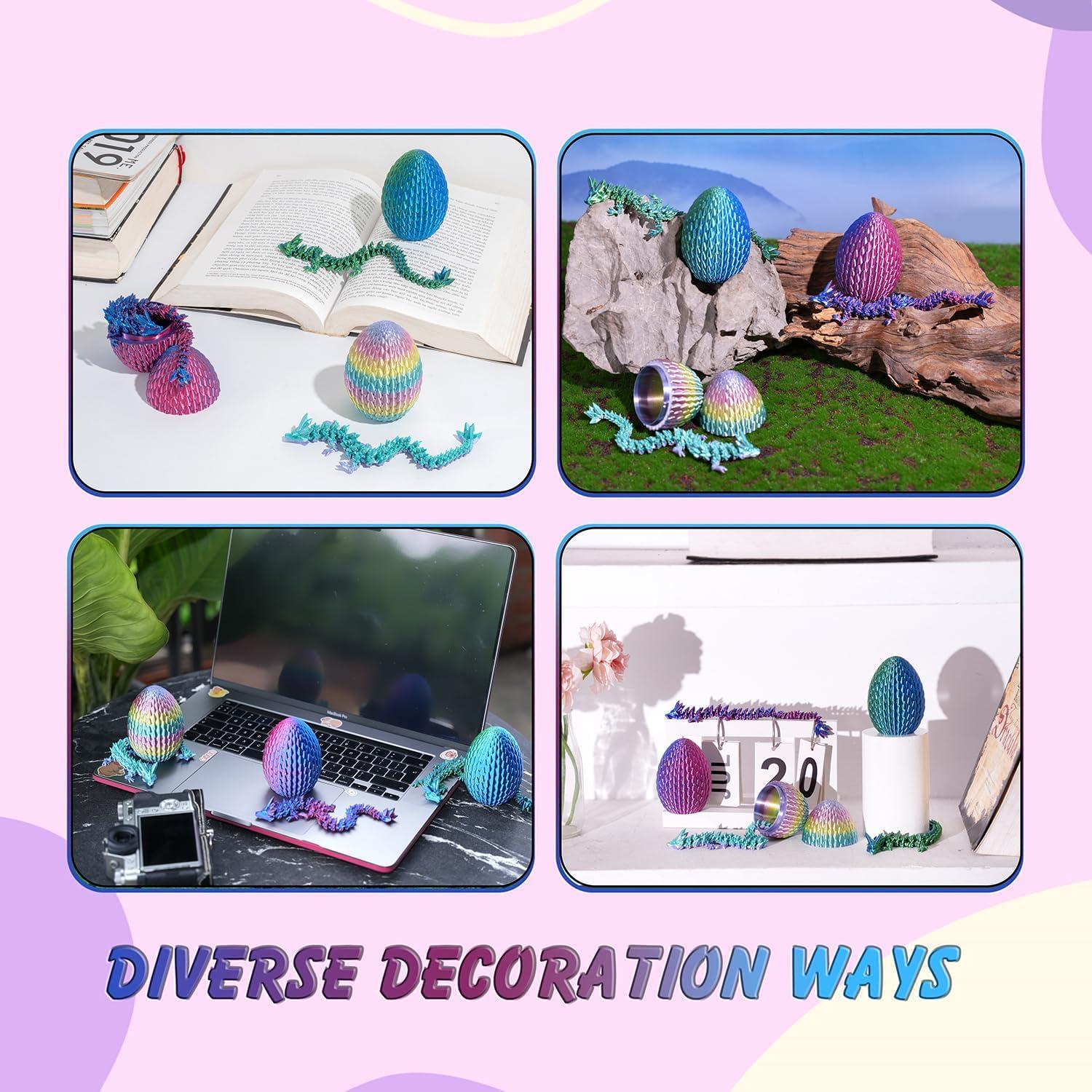 Juguete Antiestrés Huevo de Dragón AKIDA 3D - 2 Piezas