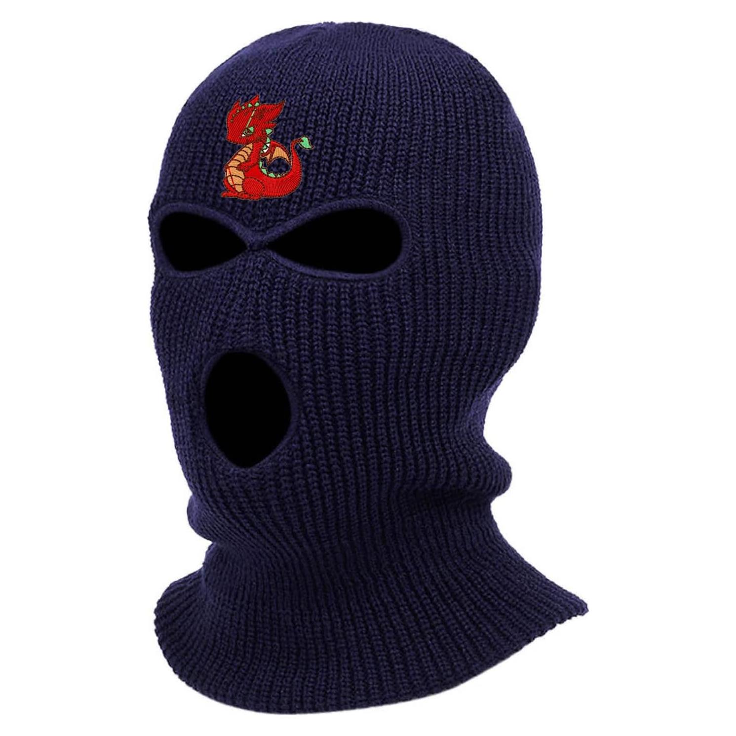 Máscara de Esquí Dragón Bebé Bordada Unisex Talla Única