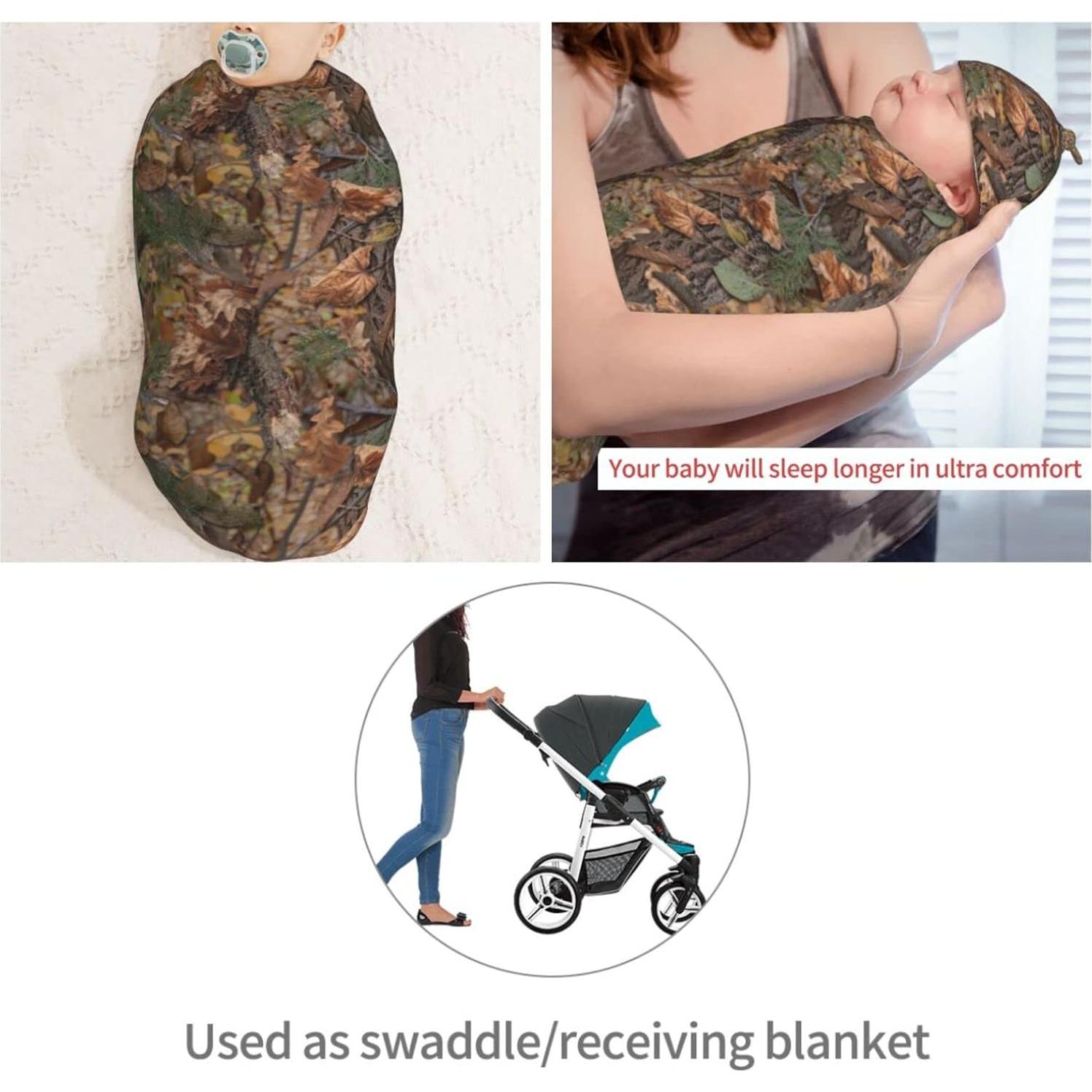 Manta de Envoltura Ajustable AuHomea Camo Bebés 29x53cm