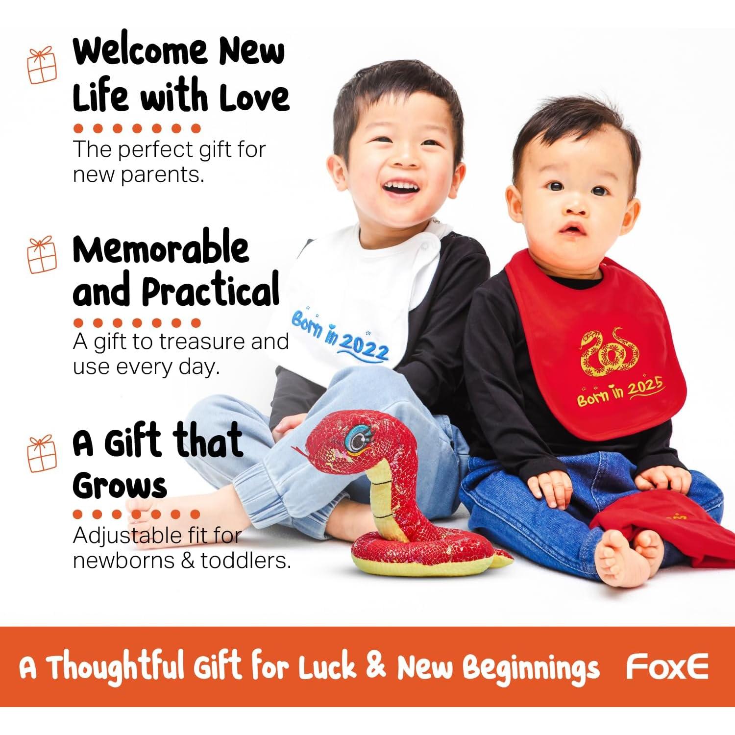 Conjunto de Regalo Bebé FoxE 2025 - Babero, Gorro y Peluche