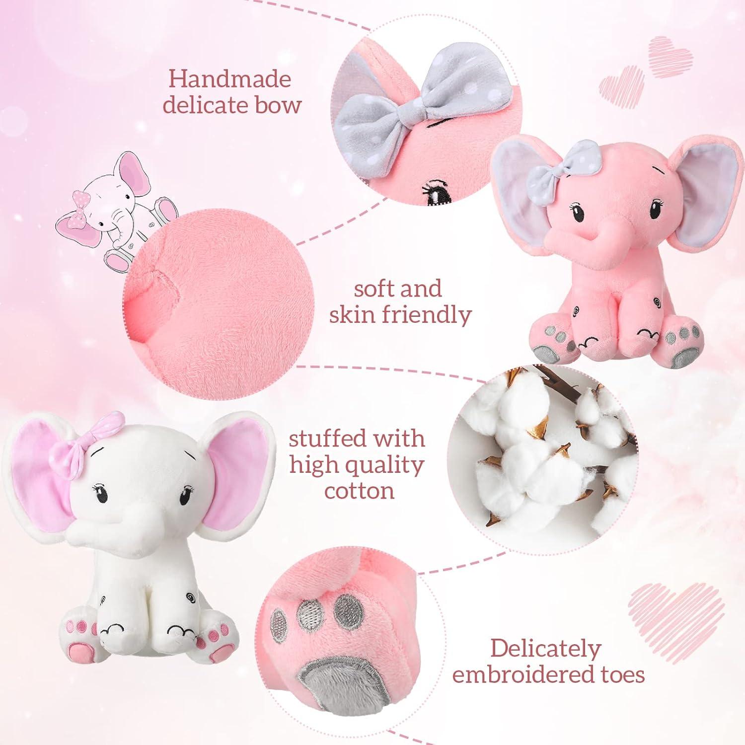 Zomiboo 3 Elefantes de Peluche Suaves 20 cm Regalo Bebé