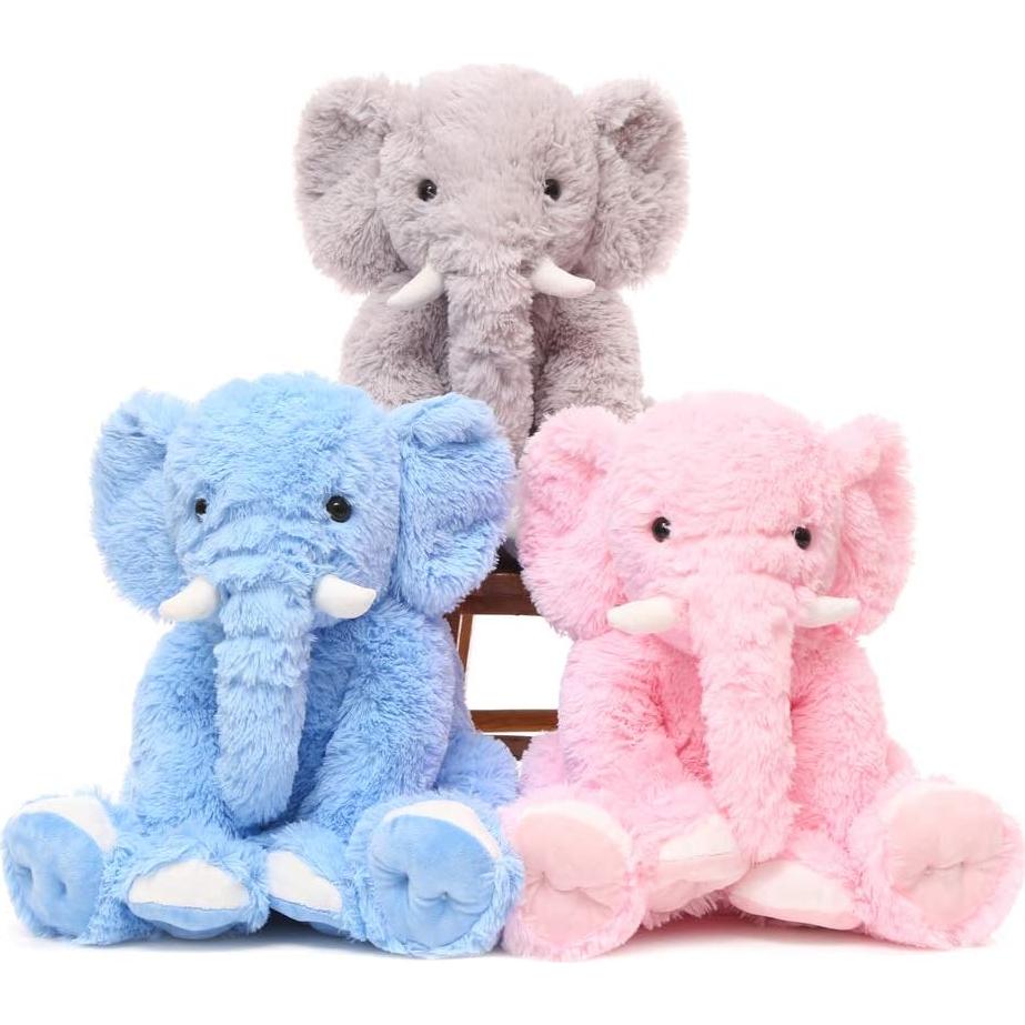 Elefante de Peluche MorisMos Gris 50 cm Suave y Abrazable
