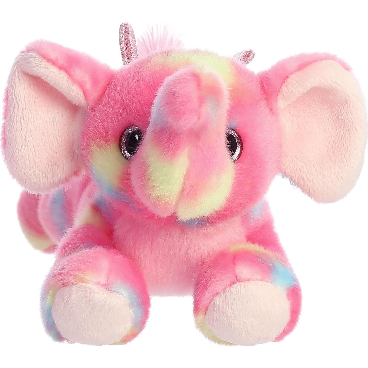 Peluche Elefante Rosa Aurora 17.78 cm - Suave y Colorido