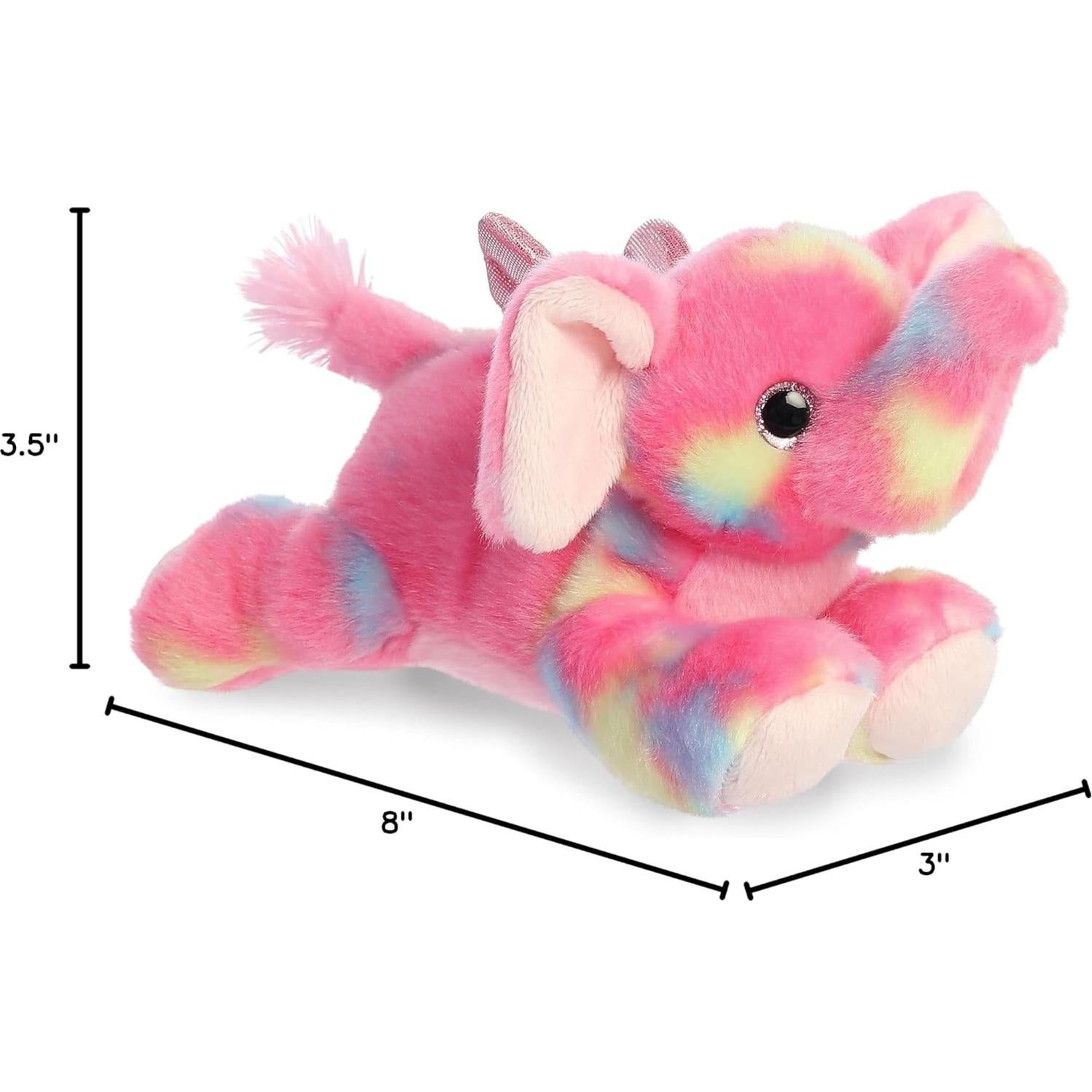 Peluche Elefante Rosa Aurora 17.78 cm - Suave y Colorido