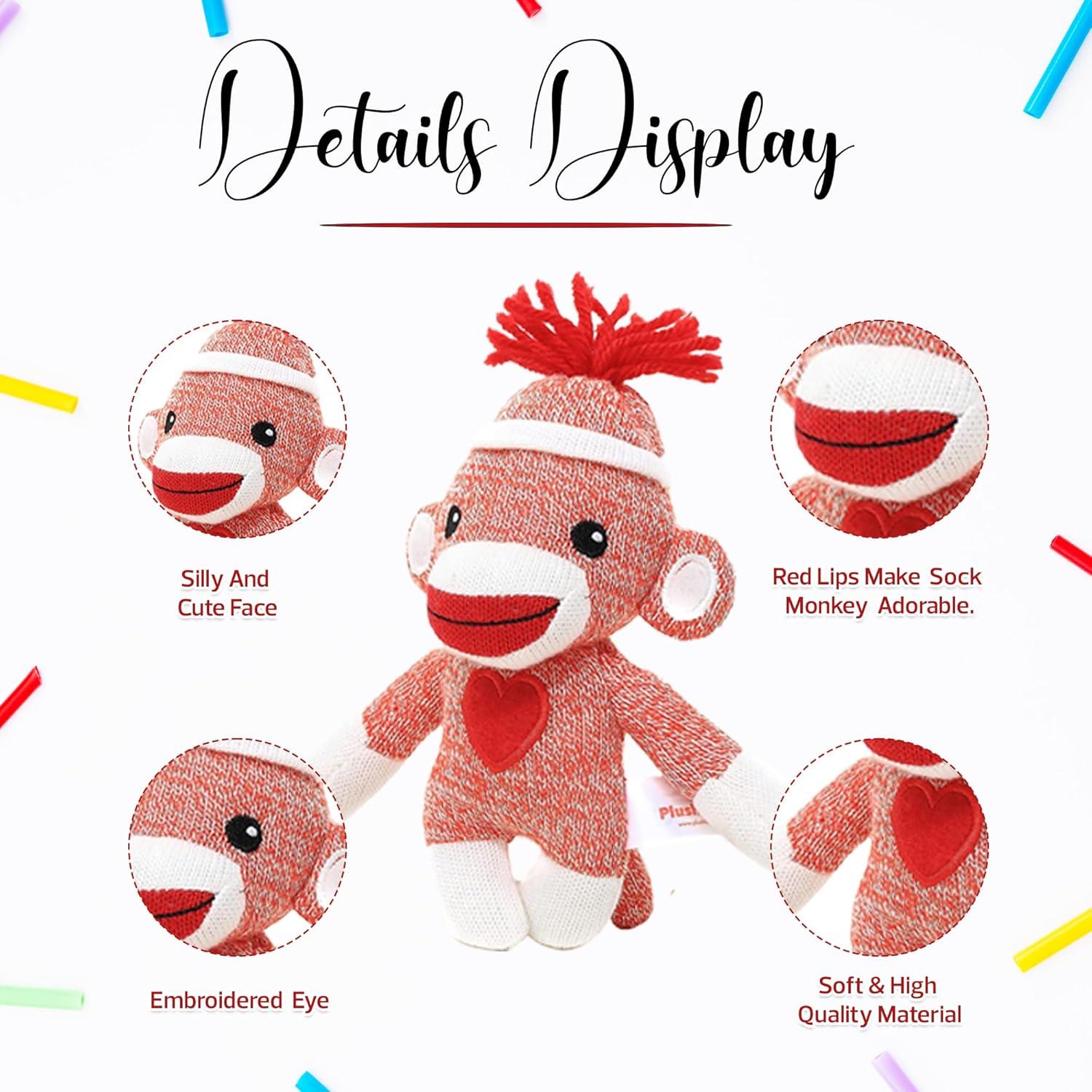 Mono de Calcetín Naranja Hecho por Alienígenas 15 cm Peluche