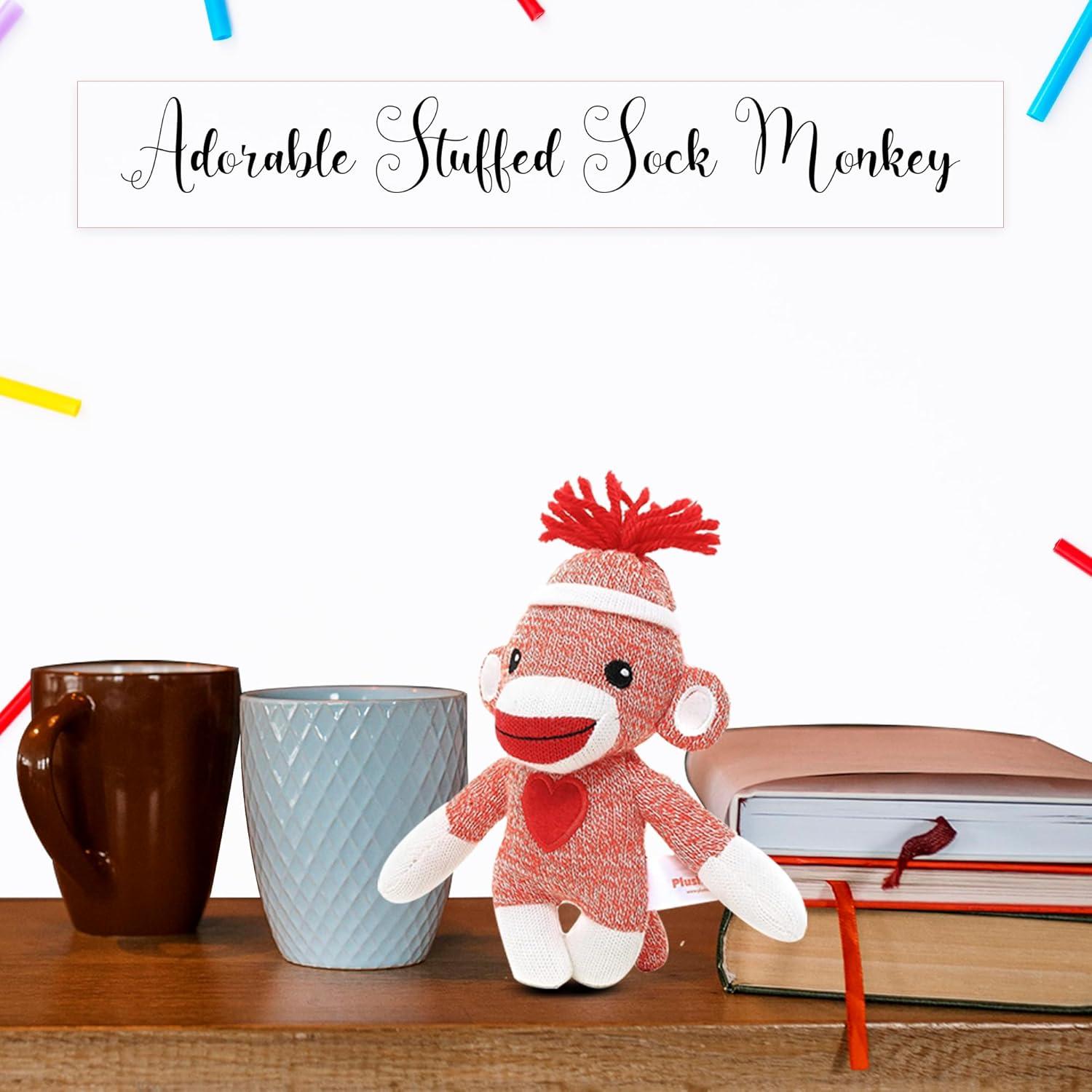 Mono de Calcetín Naranja Hecho por Alienígenas 15 cm Peluche