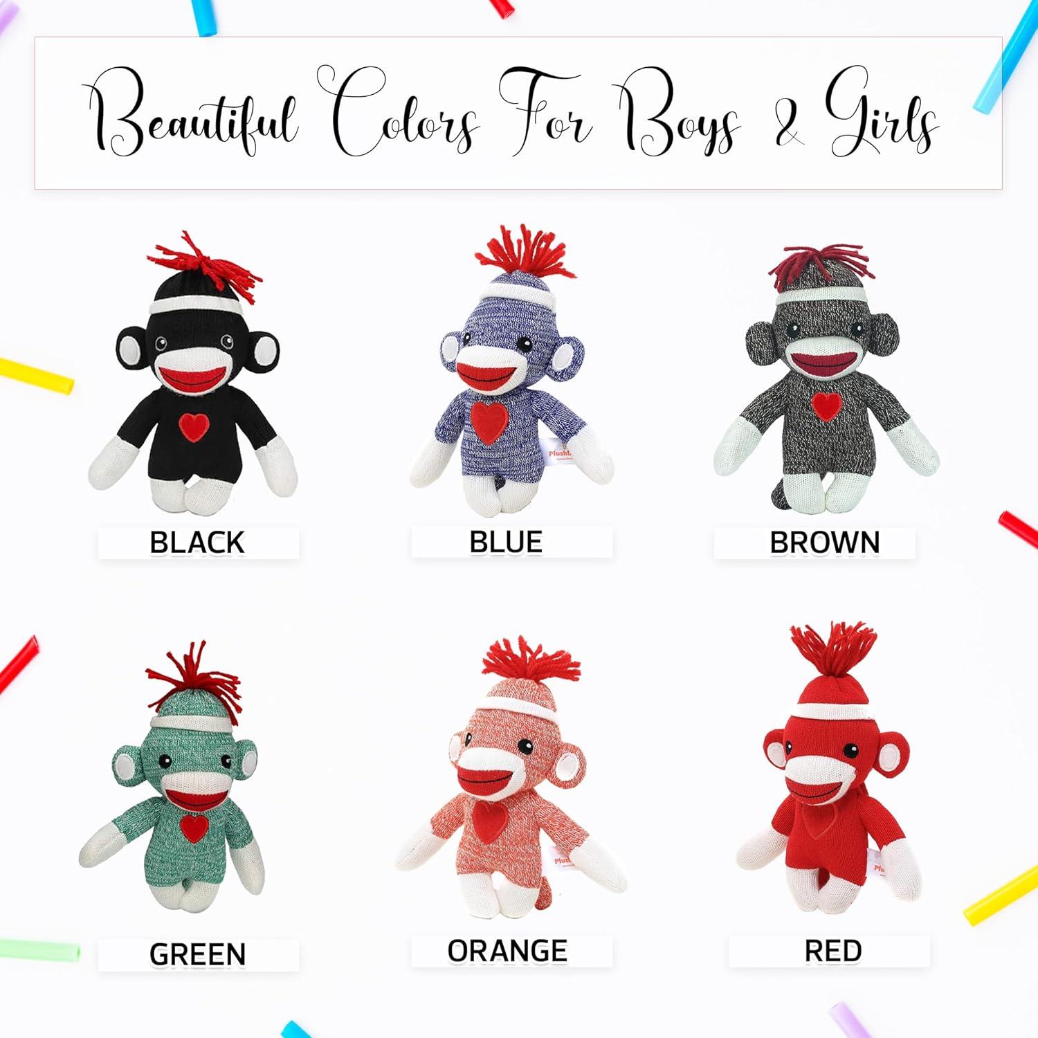 Mono de Calcetín Naranja Hecho por Alienígenas 15 cm Peluche