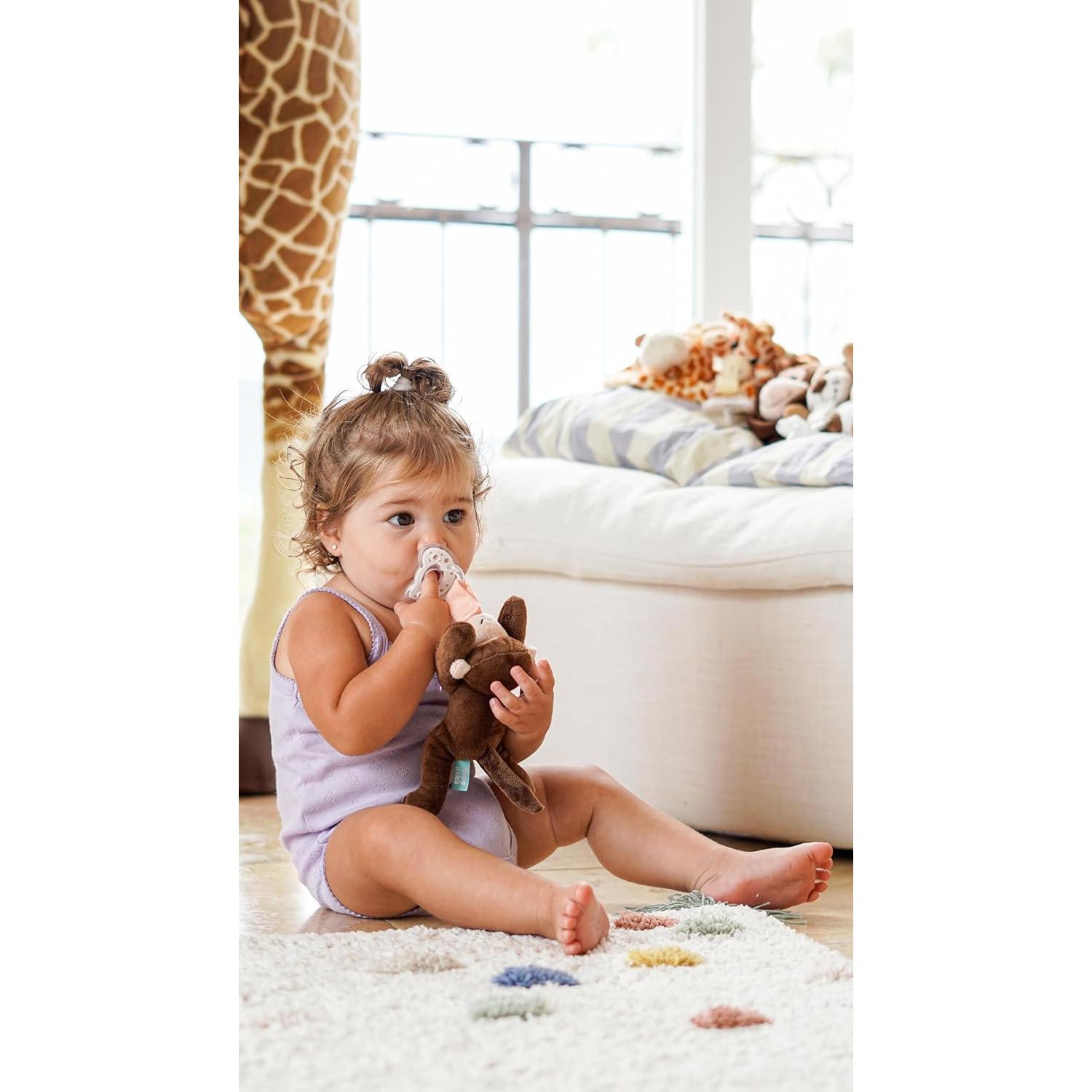 Porta Chupete Desmontable Pepe n Tito con Animal de Peluche Mono