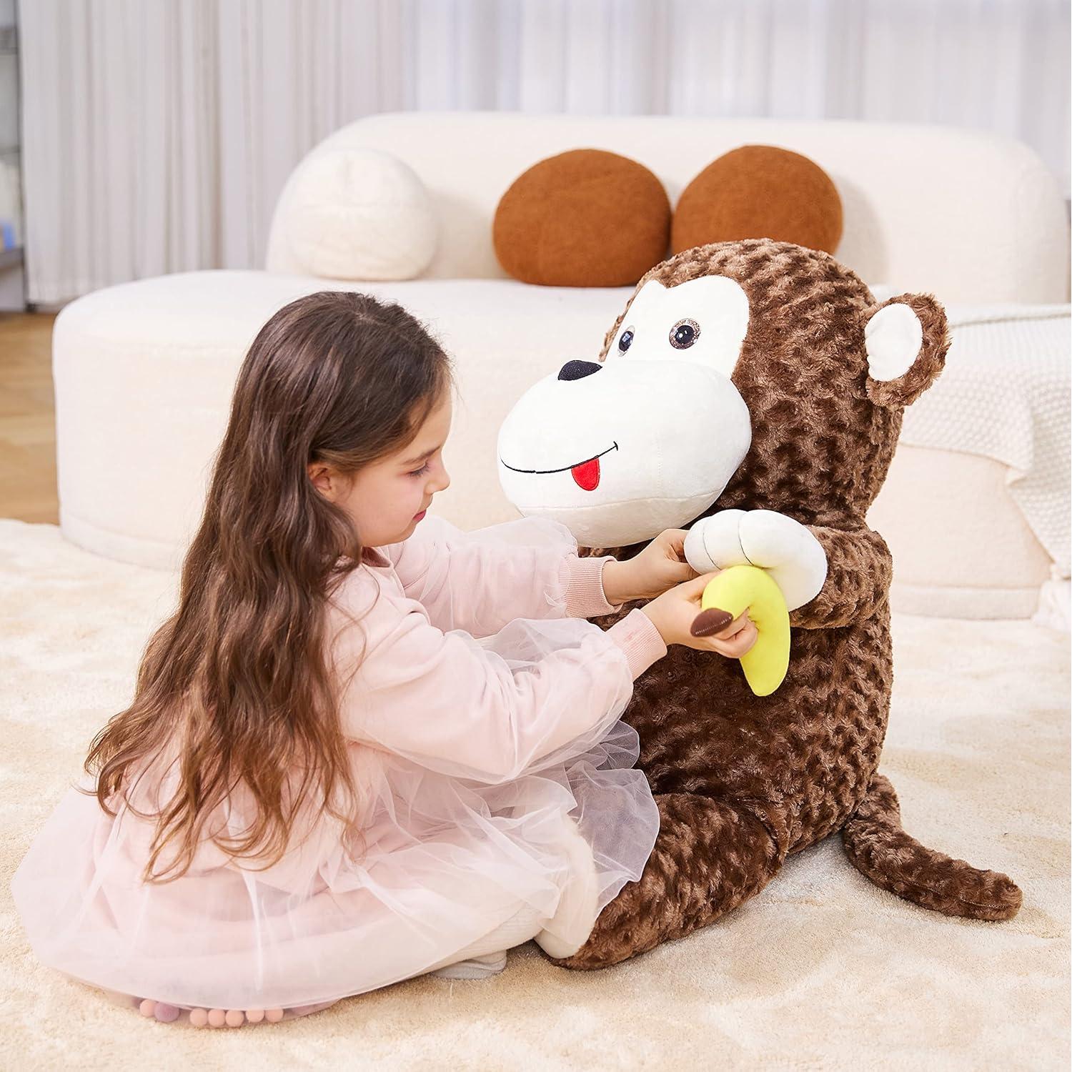 Mono de Peluche Gigante IKASA 76 cm Suave y Duradero