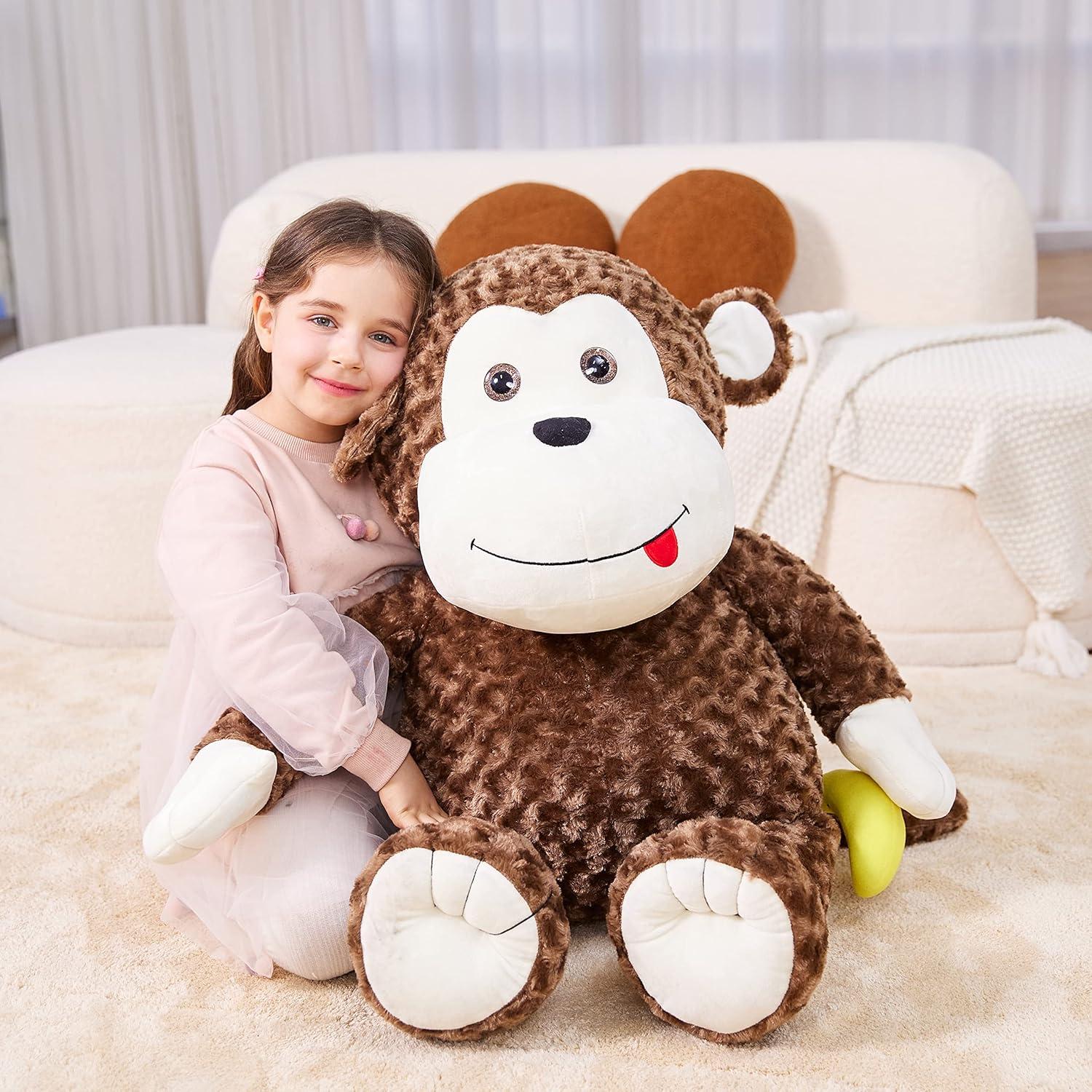 Mono de Peluche Gigante IKASA 76 cm Suave y Duradero
