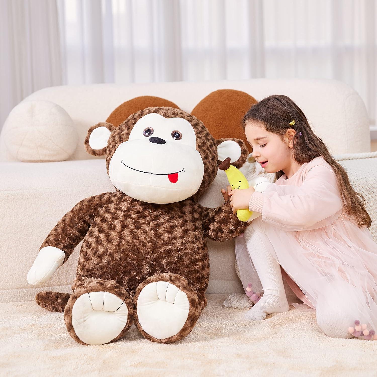 Mono de Peluche Gigante IKASA 76 cm Suave y Duradero