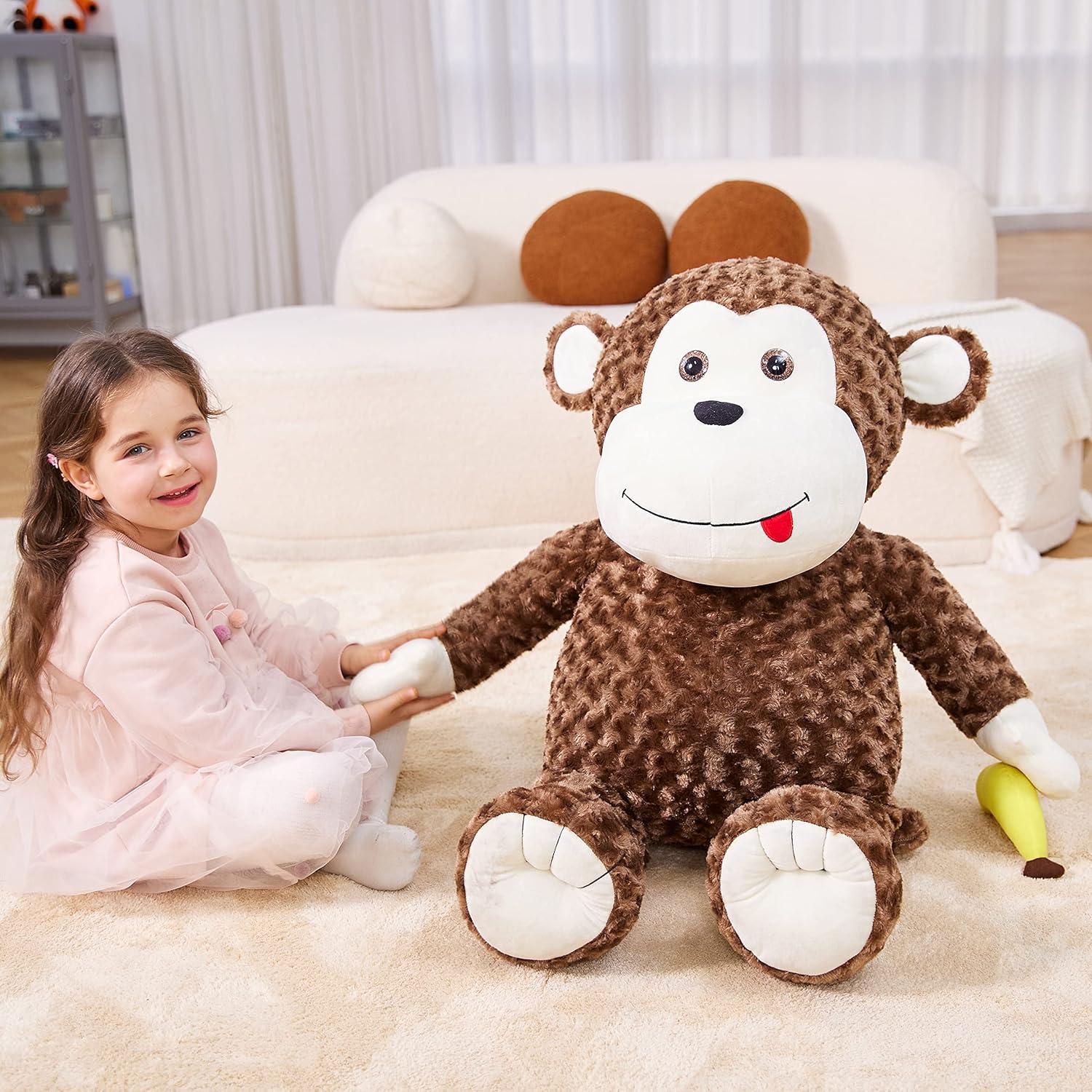 Mono de Peluche Gigante IKASA 76 cm Suave y Duradero