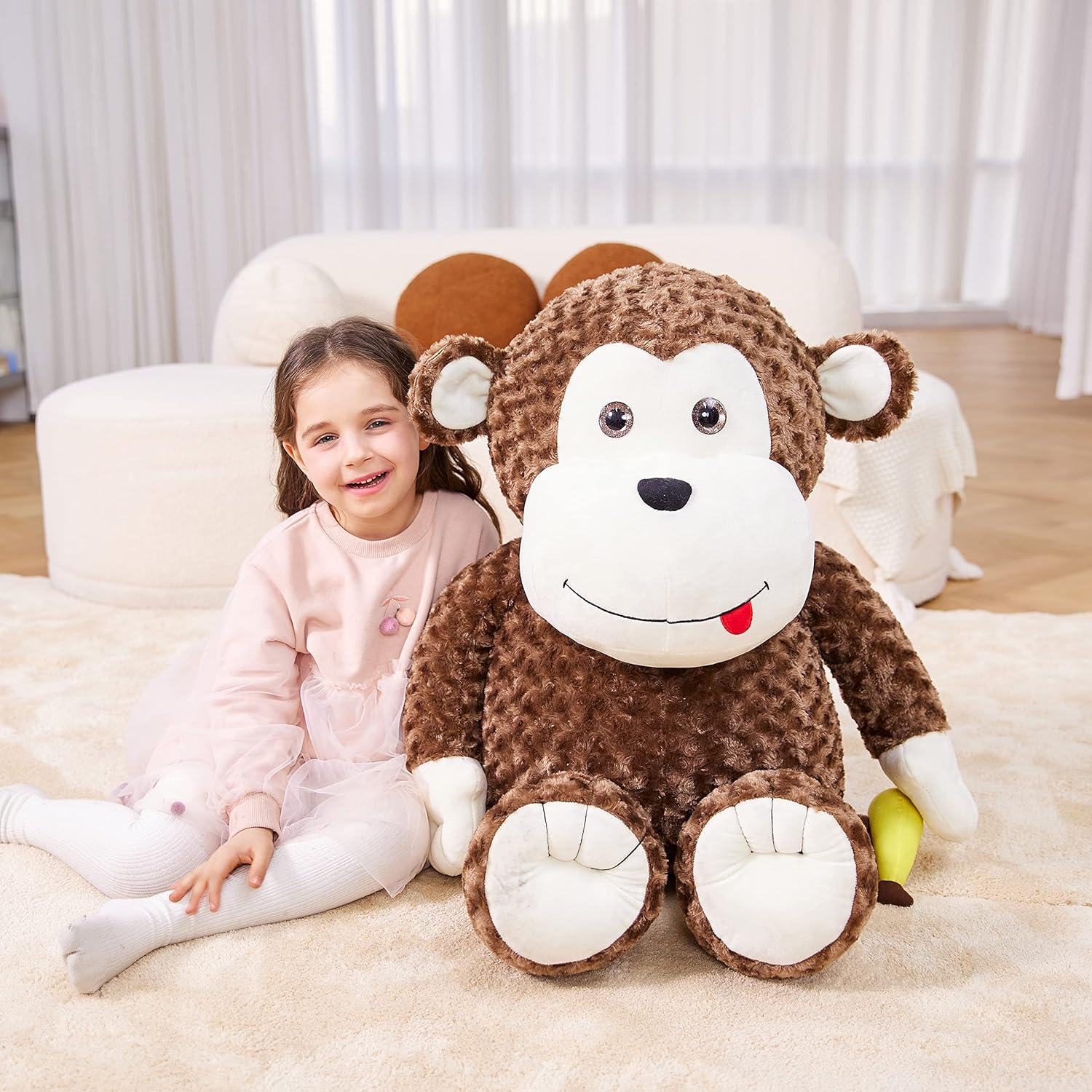 Mono de Peluche Gigante IKASA 76 cm Suave y Duradero
