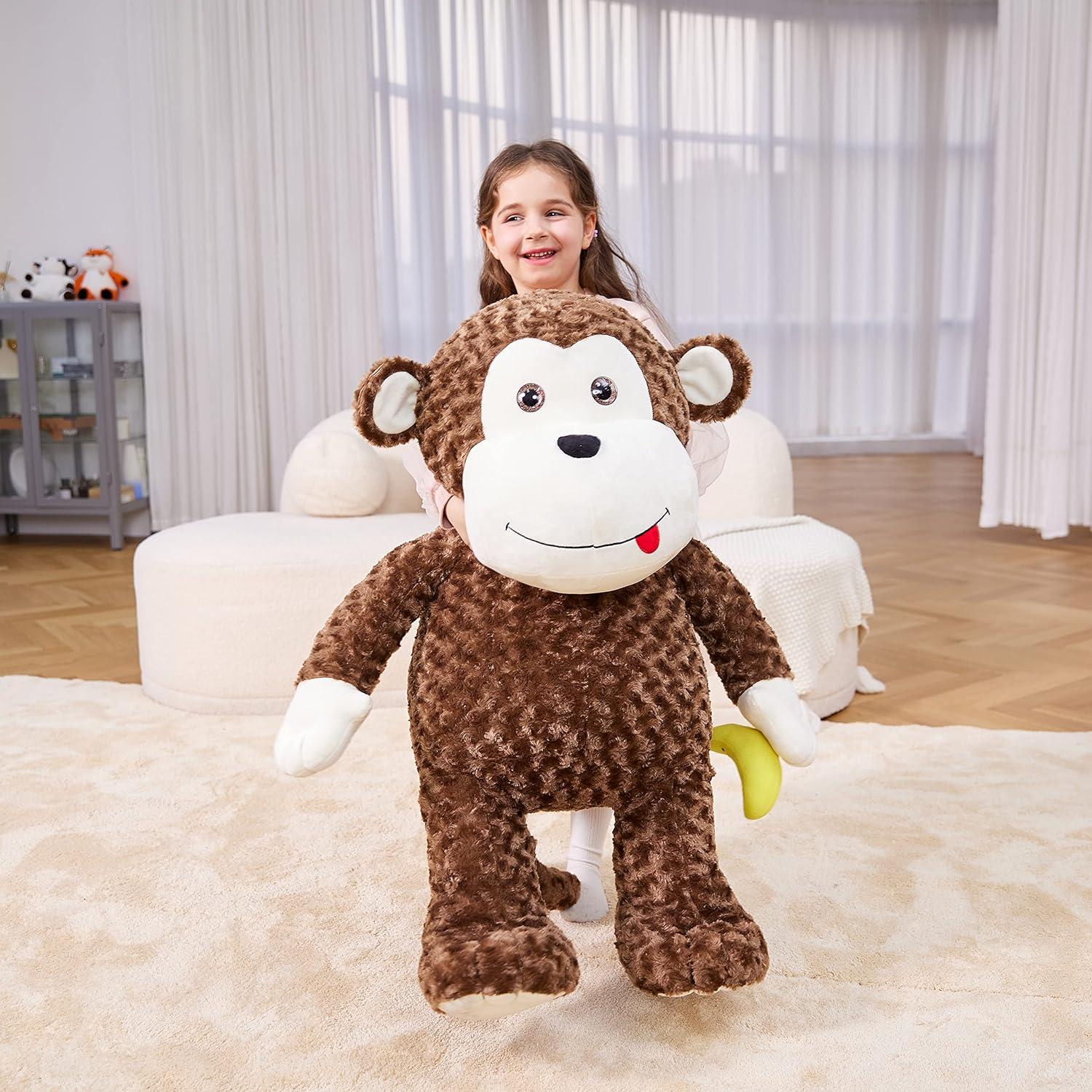 Mono de Peluche Gigante IKASA 76 cm Suave y Duradero