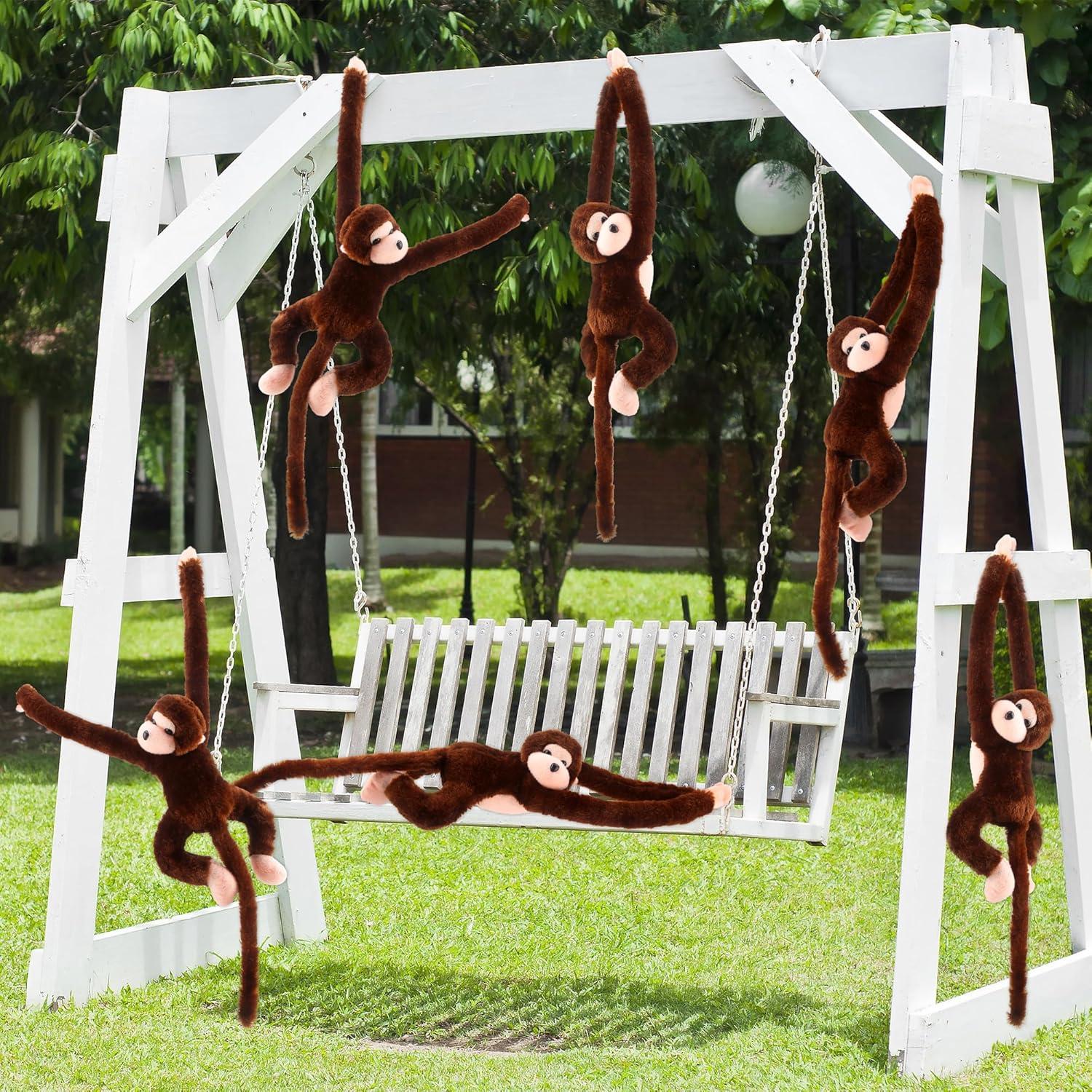 Paquete de 6 Monos Colgantes de Peluche Puteraya 60 cm