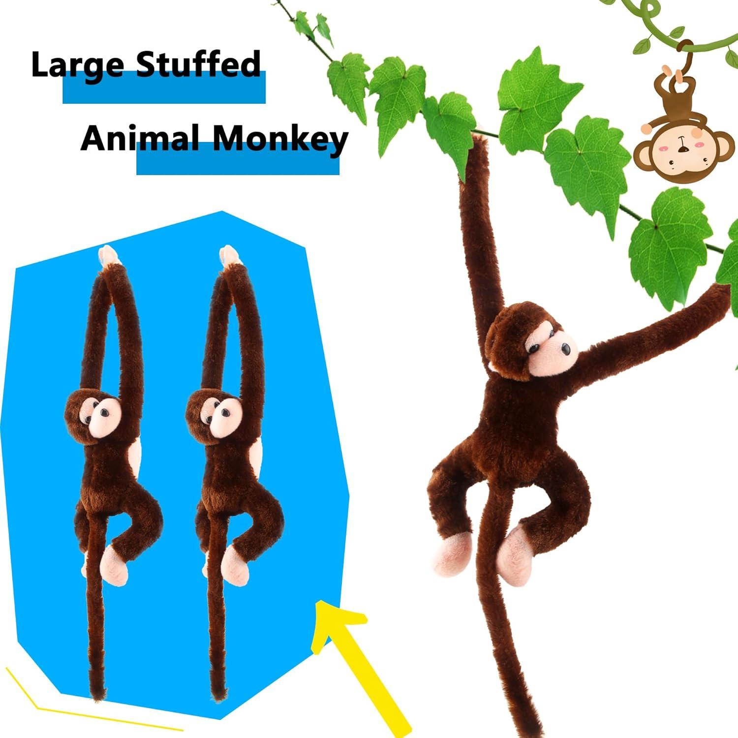 Paquete de 6 Monos Colgantes de Peluche Puteraya 60 cm