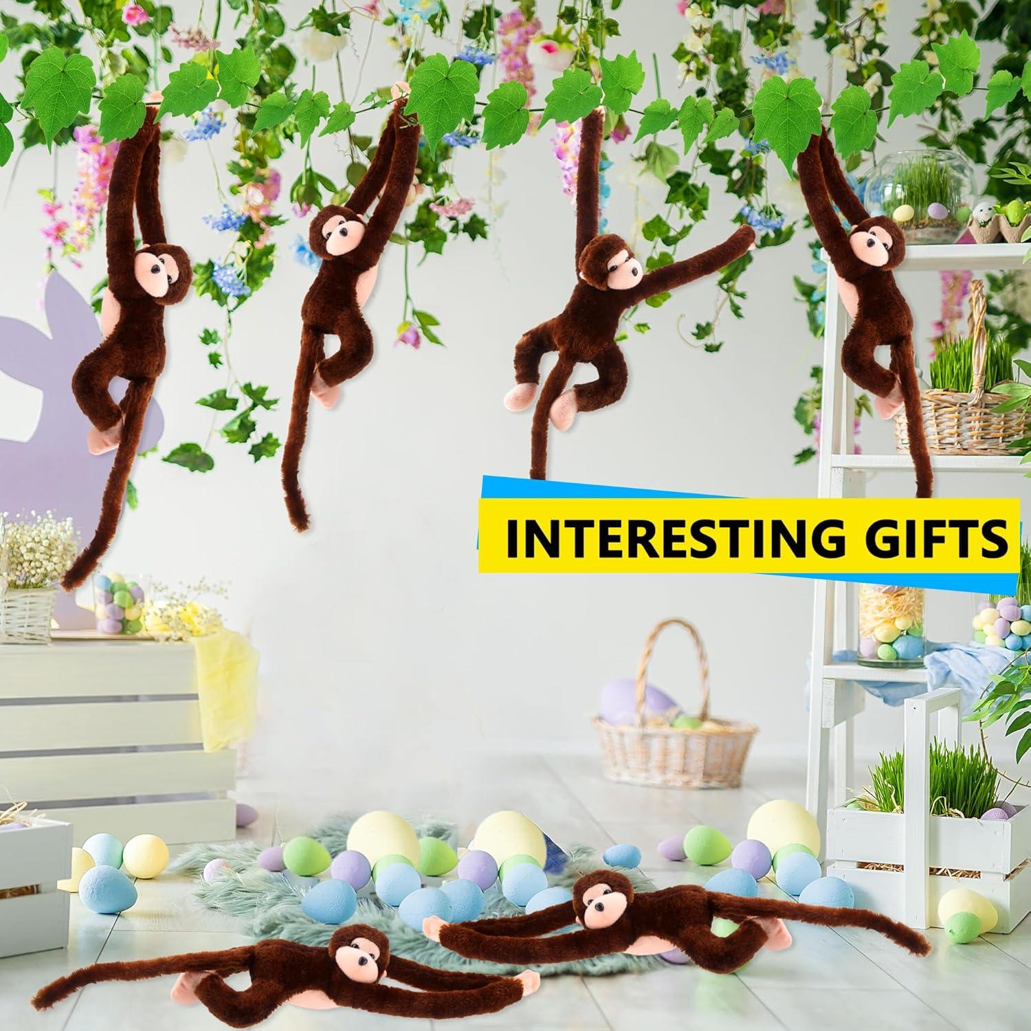 Paquete de 6 Monos Colgantes de Peluche Puteraya 60 cm