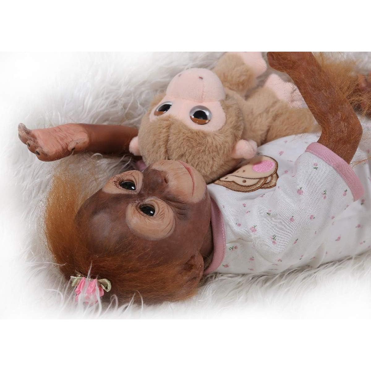 Muñeca Reborn Mono Bebé 52 cm NANJING KERUITA Detalles Realistas