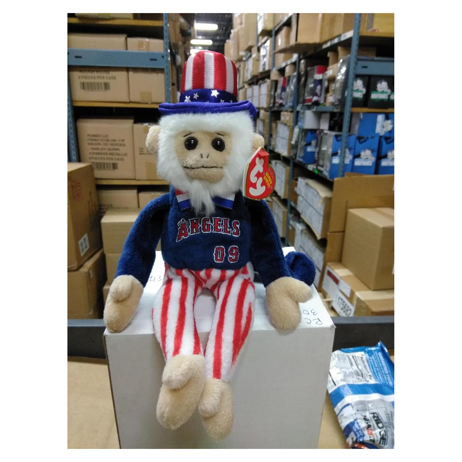 Rally Monkey Beanie Baby Edición Limitada LA Angels