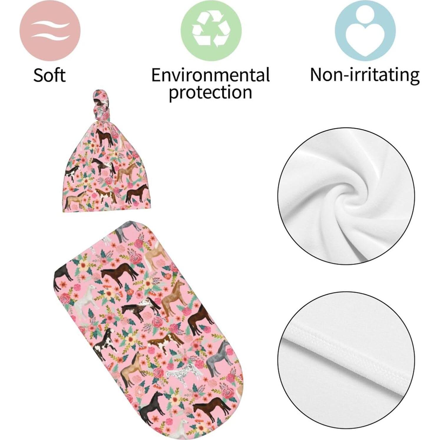 Conjunto de Manta de Arrullo y Gorro Rosa Muitanerkd