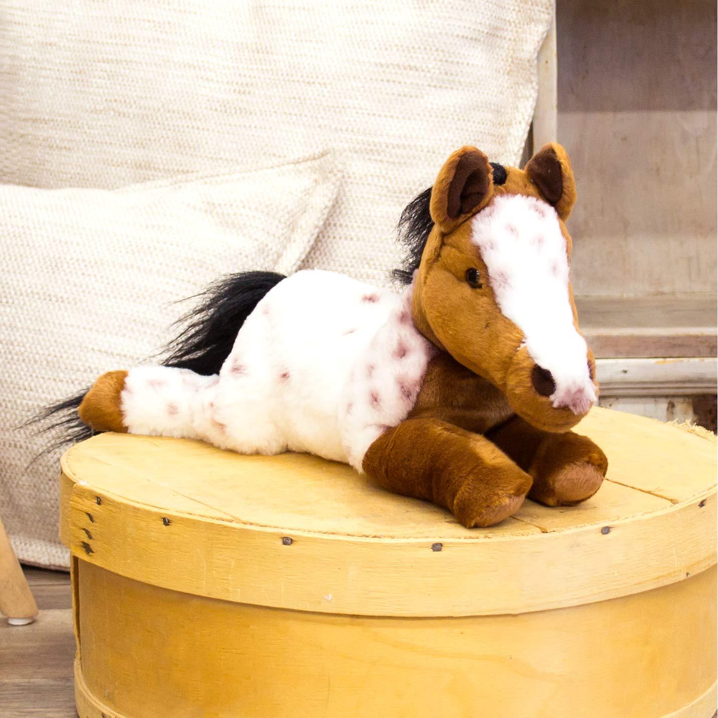 Peluche Caballo Appaloosa Grande DEMDACO 40 cm Realista