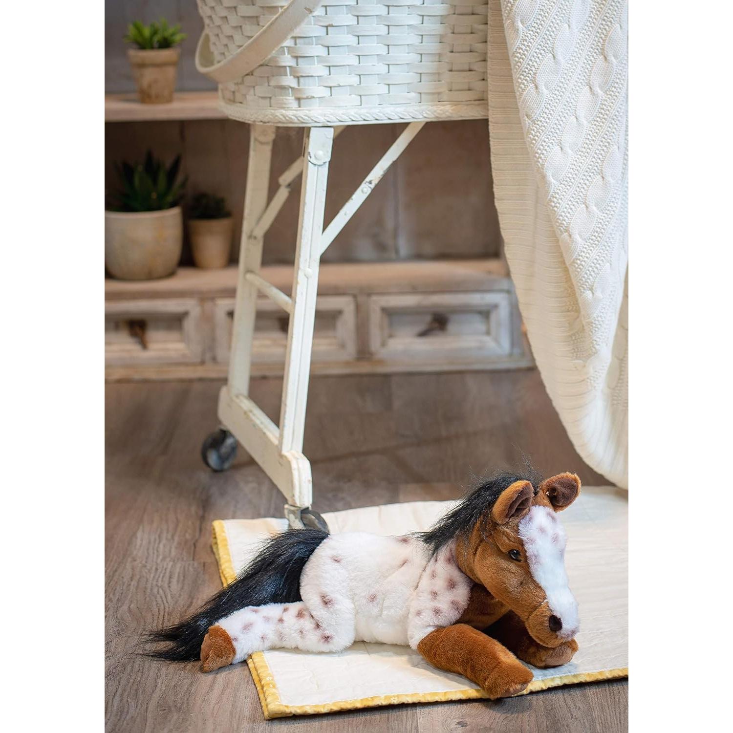 Peluche Caballo Appaloosa Grande DEMDACO 40 cm Realista