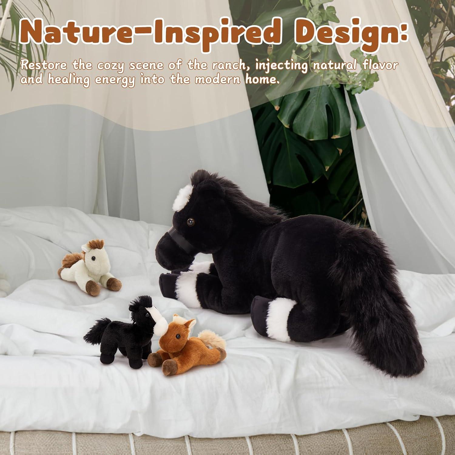 Conjunto de Peluches de Caballo MaoGoLan - 4 Piezas 45.72 cm