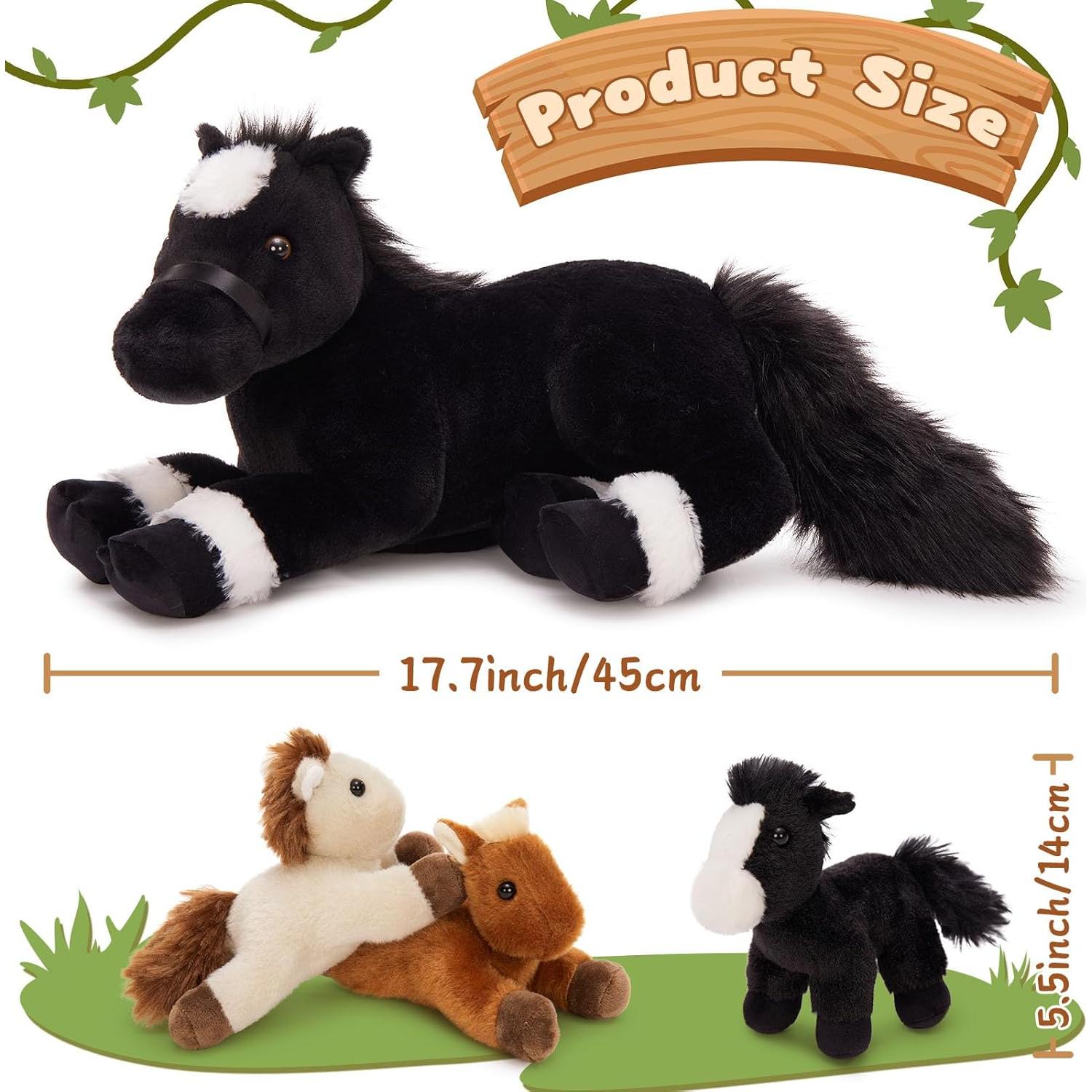 Conjunto de Peluches de Caballo MaoGoLan - 4 Piezas 45.72 cm