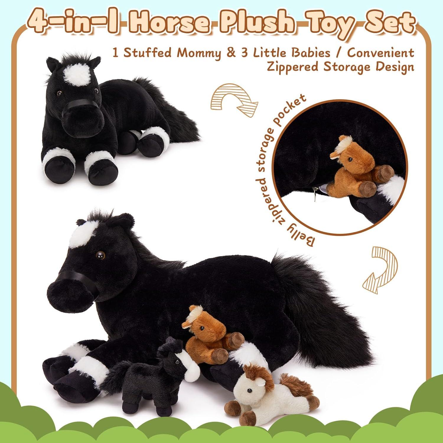 Conjunto de Peluches de Caballo MaoGoLan - 4 Piezas 45.72 cm