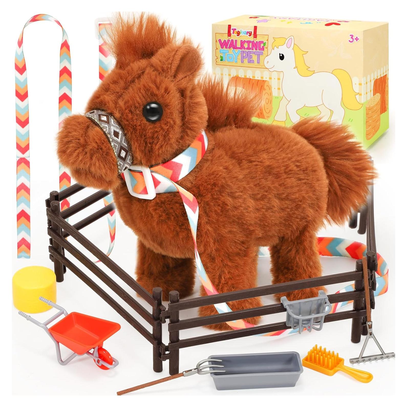 Caballo de Peluche Interactivo Tagitary 20x9x13.5cm Marrón