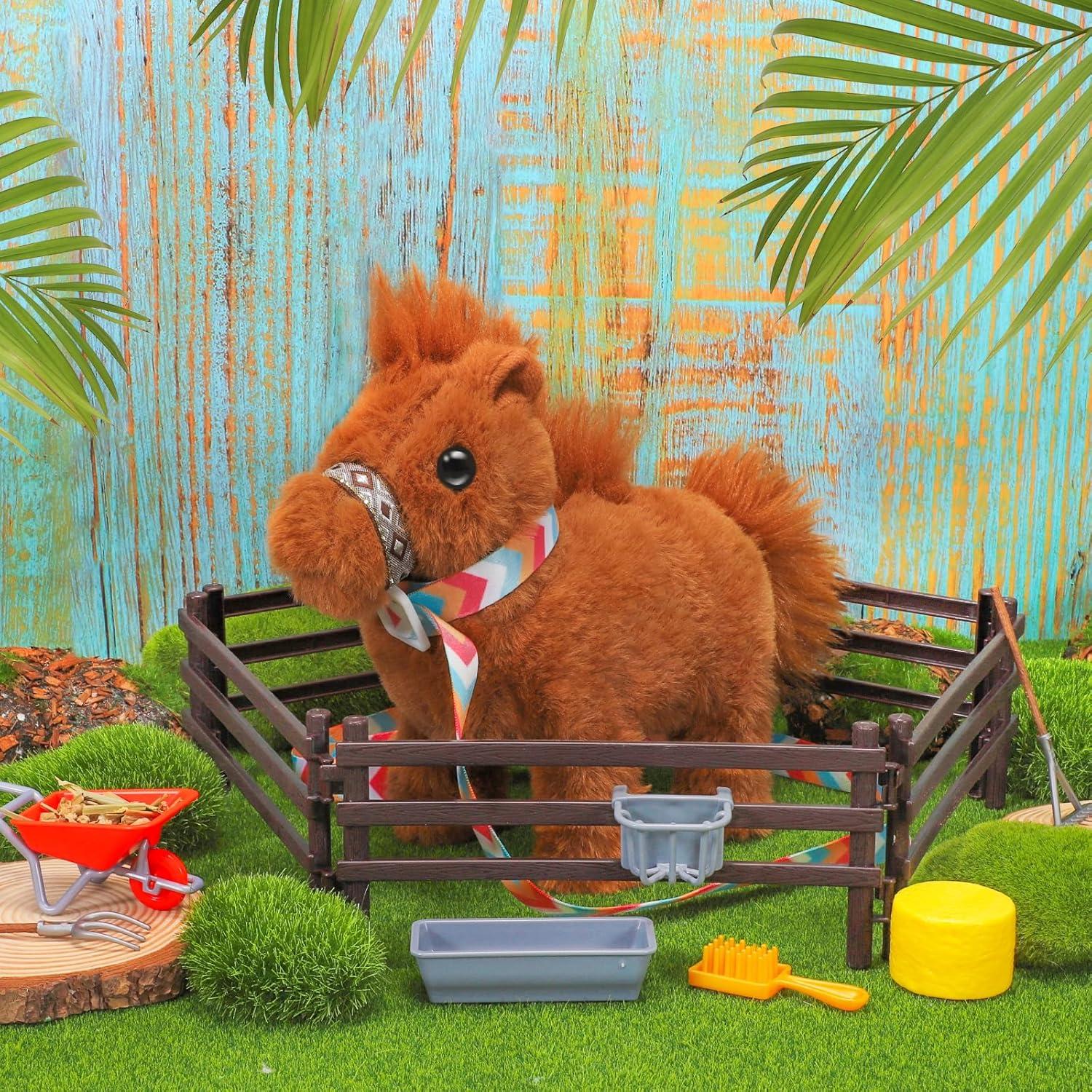 Caballo de Peluche Interactivo Tagitary 20x9x13.5cm Marrón