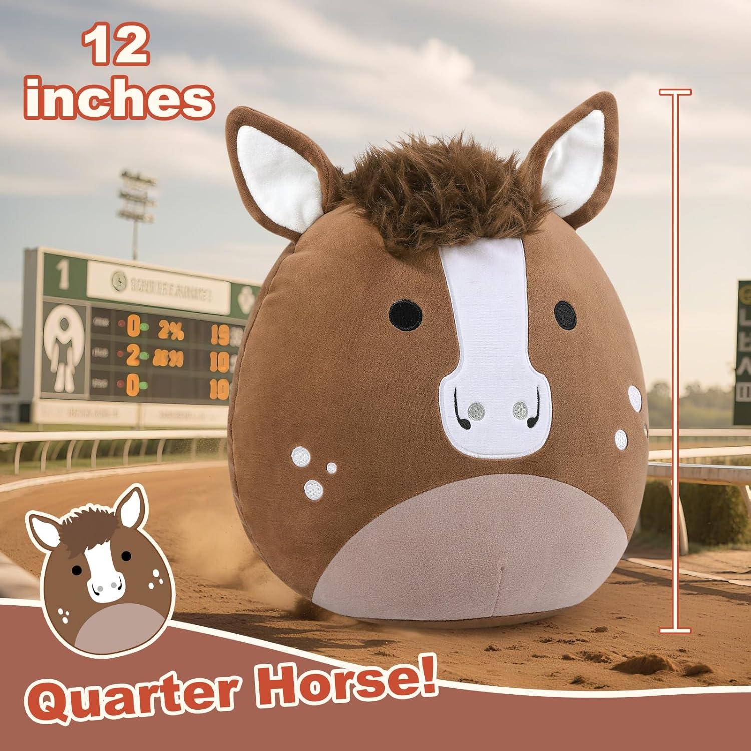 Peluche Caballo Cuarto de Milla PEACH CAT 30 cm Marrón