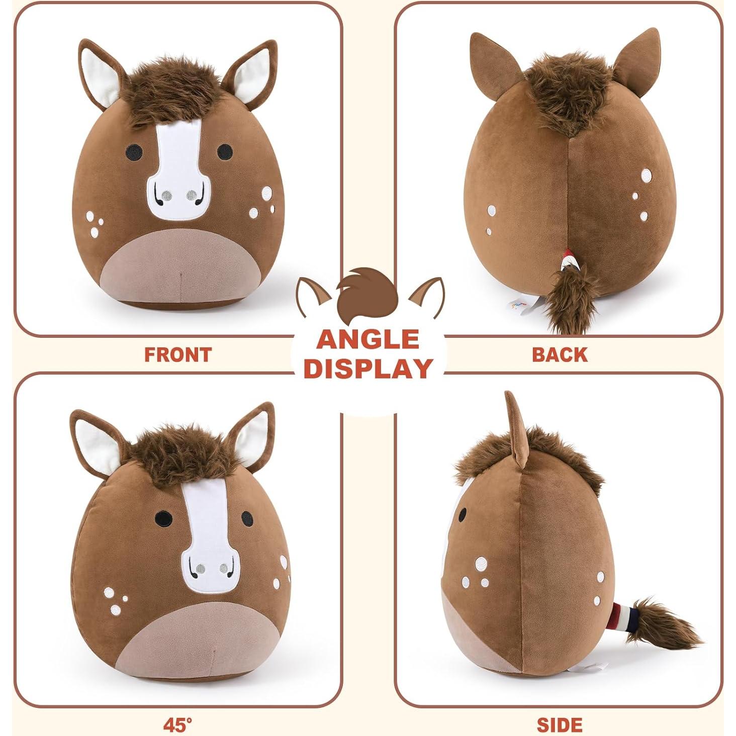 Peluche Caballo Cuarto de Milla PEACH CAT 30 cm Marrón