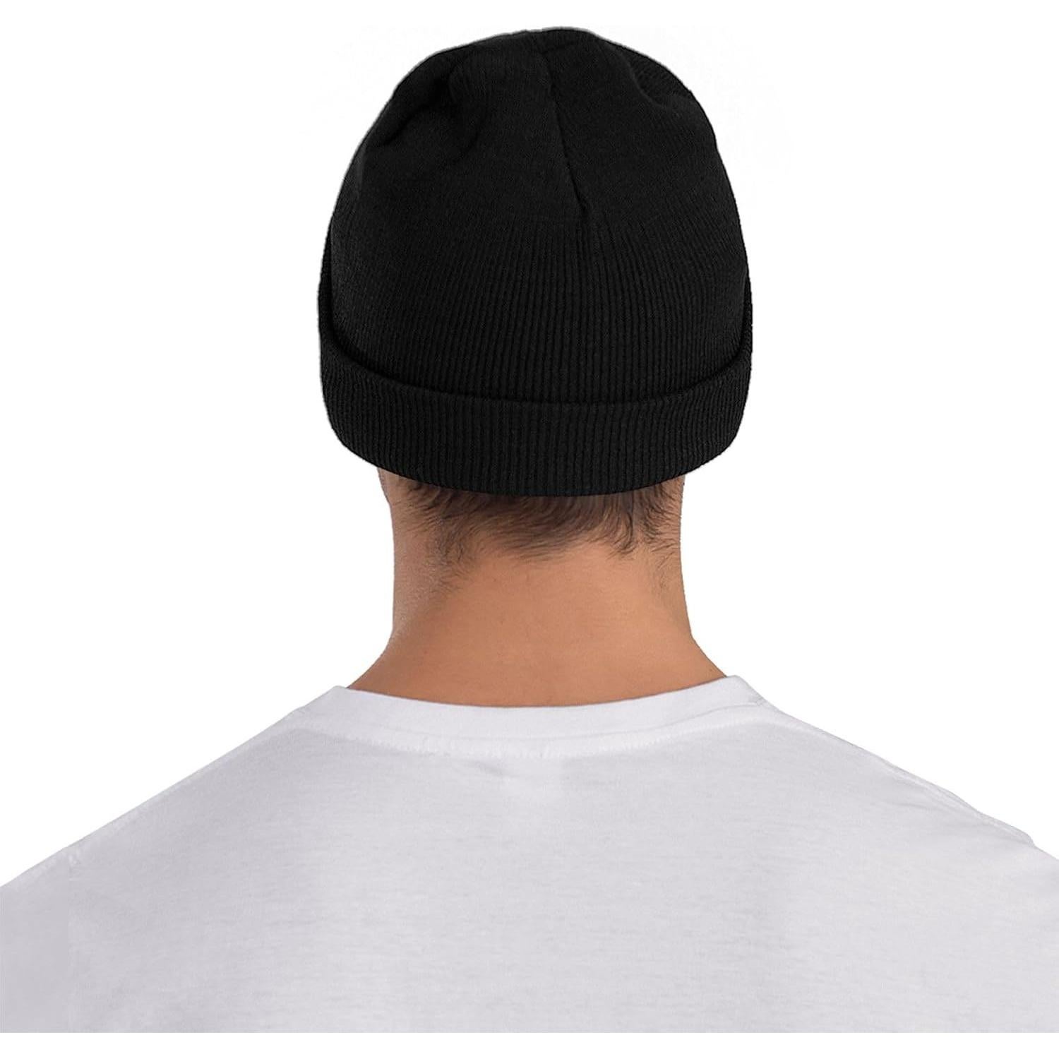 Gorro de Punto Bordado Unisex Athjunss - Negro 18x30 cm