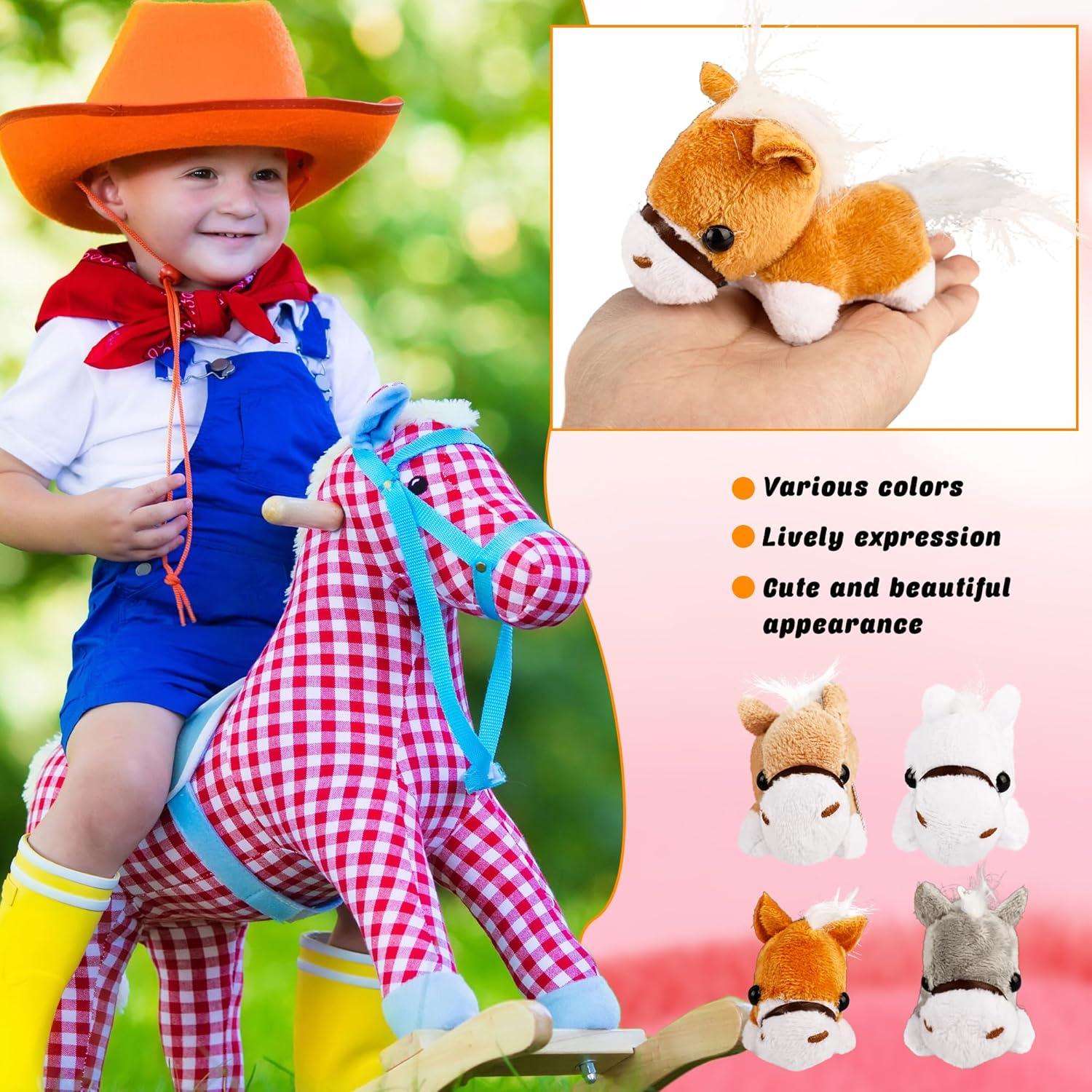 16 Mini Caballos de Peluche Flahard 8.13 cm para Fiesta
